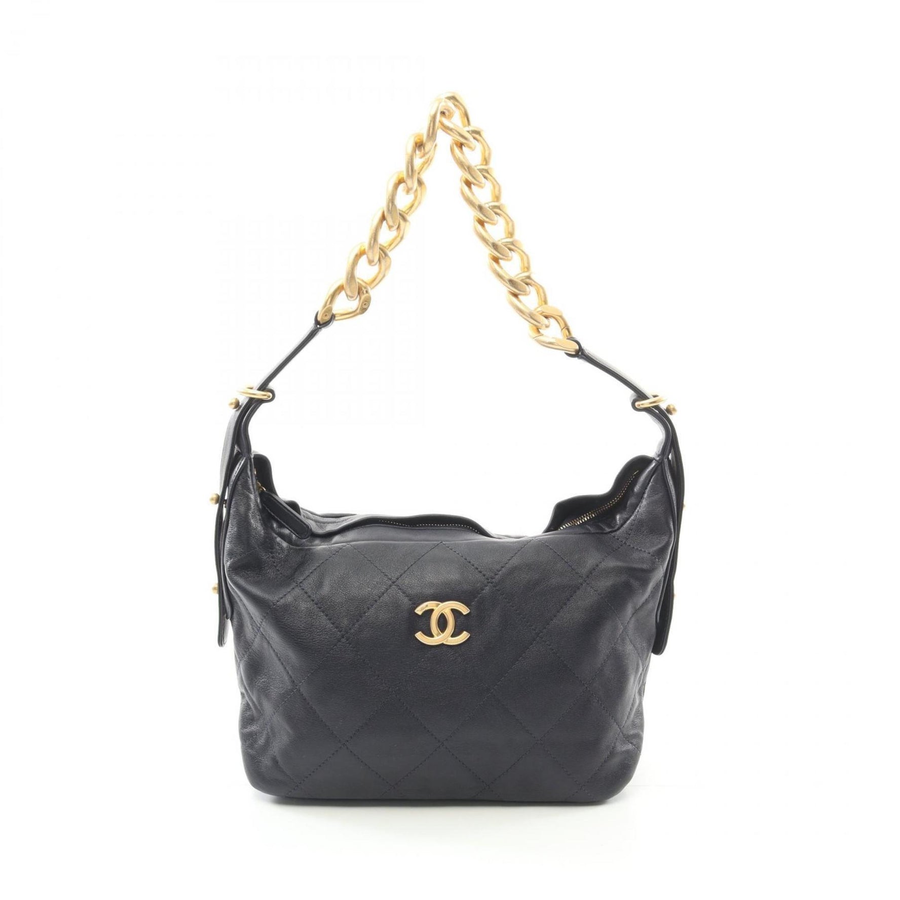 CHANEL Matelasse Shoulder Bag Leather