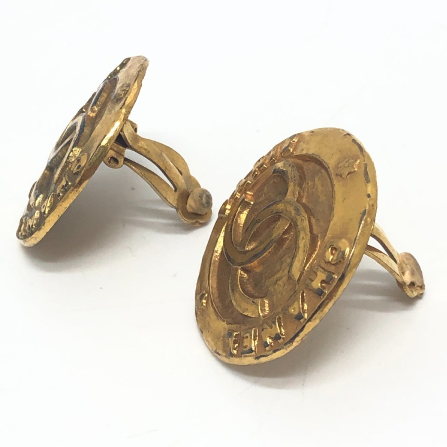 CHANEL Coco Mark Earrings, Accessories, Metal