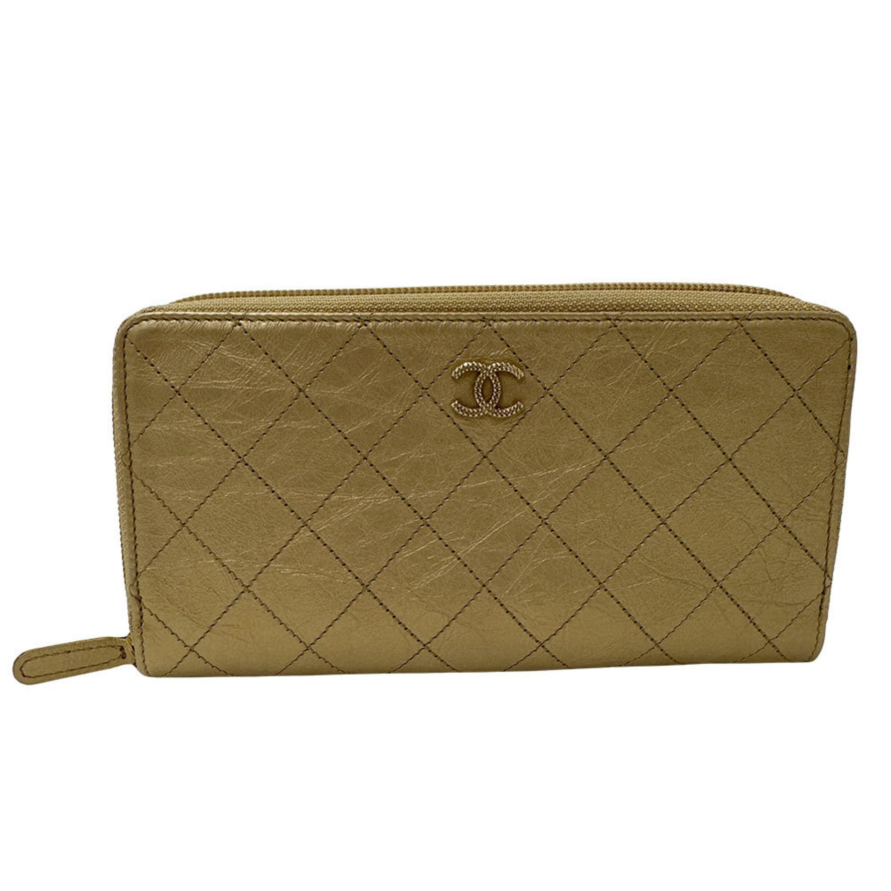 CHANEL Wallet Coco Mark Long Leather Matelasse Gorgeous