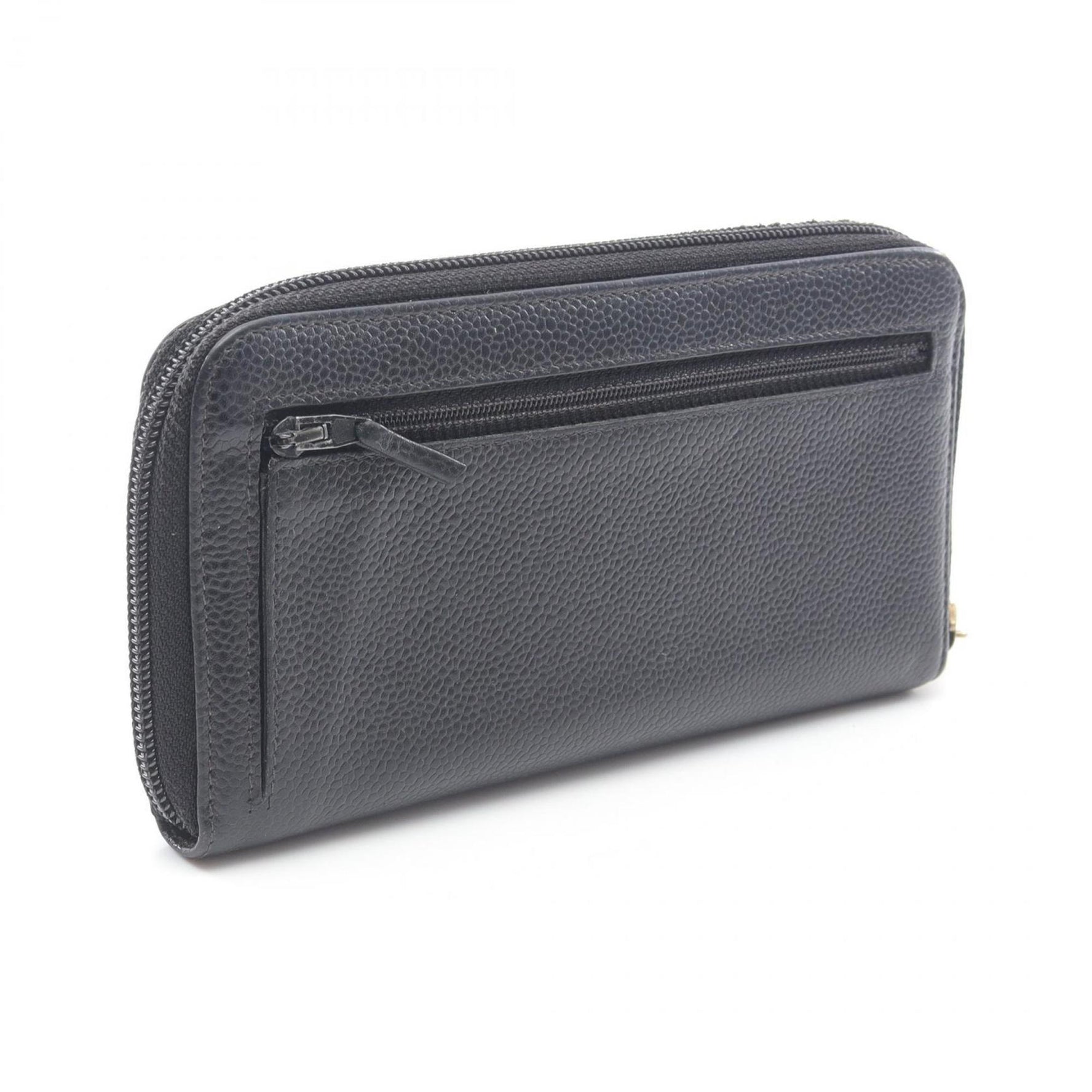 CHANEL Coco Mark Round Long Wallet in Calfskin Leather