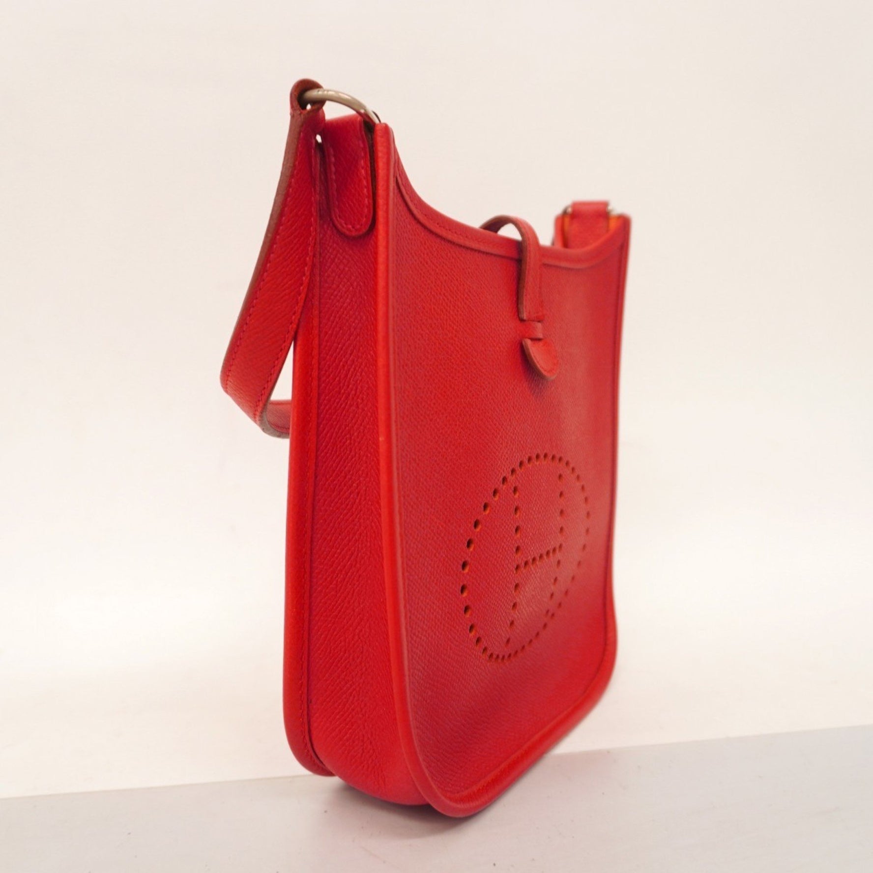 Hermes Hermès Evelyn TPM Epsom Leather Rouge vif Handbag, I Stamp