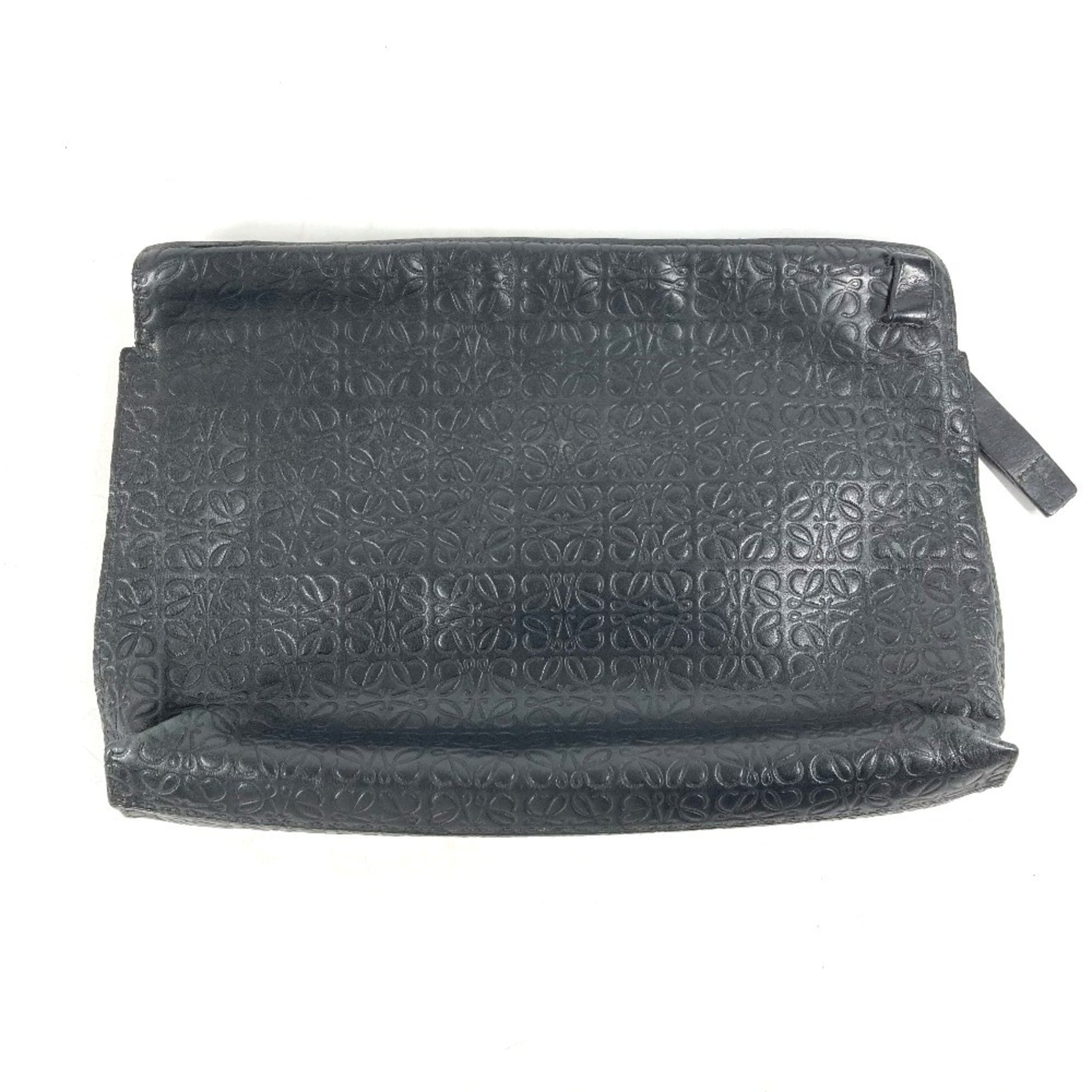 LOEWE Anagram T Pouch Clutch Bag Leather