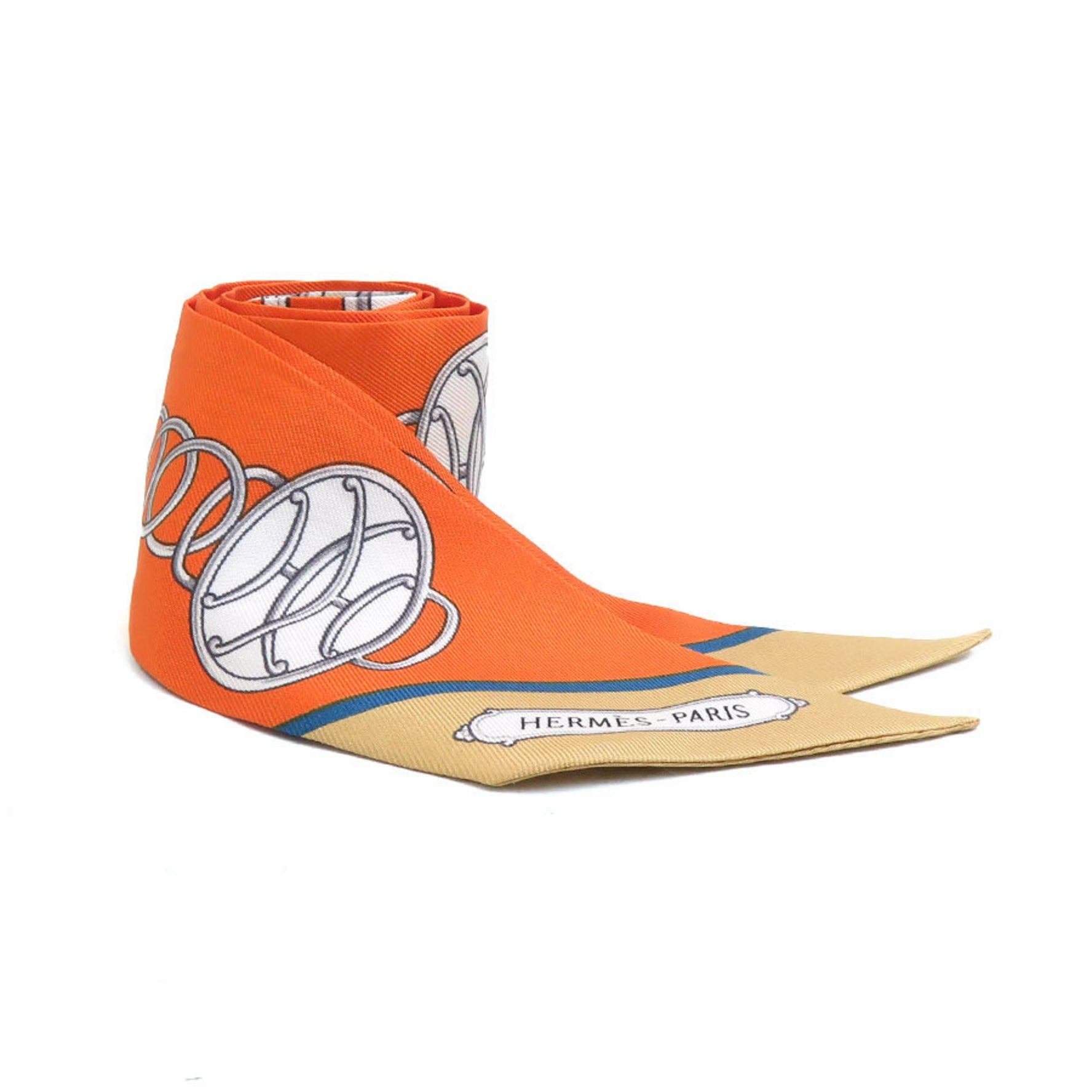 Hermes Scarf/Muffler Twilly Silk Multicolor