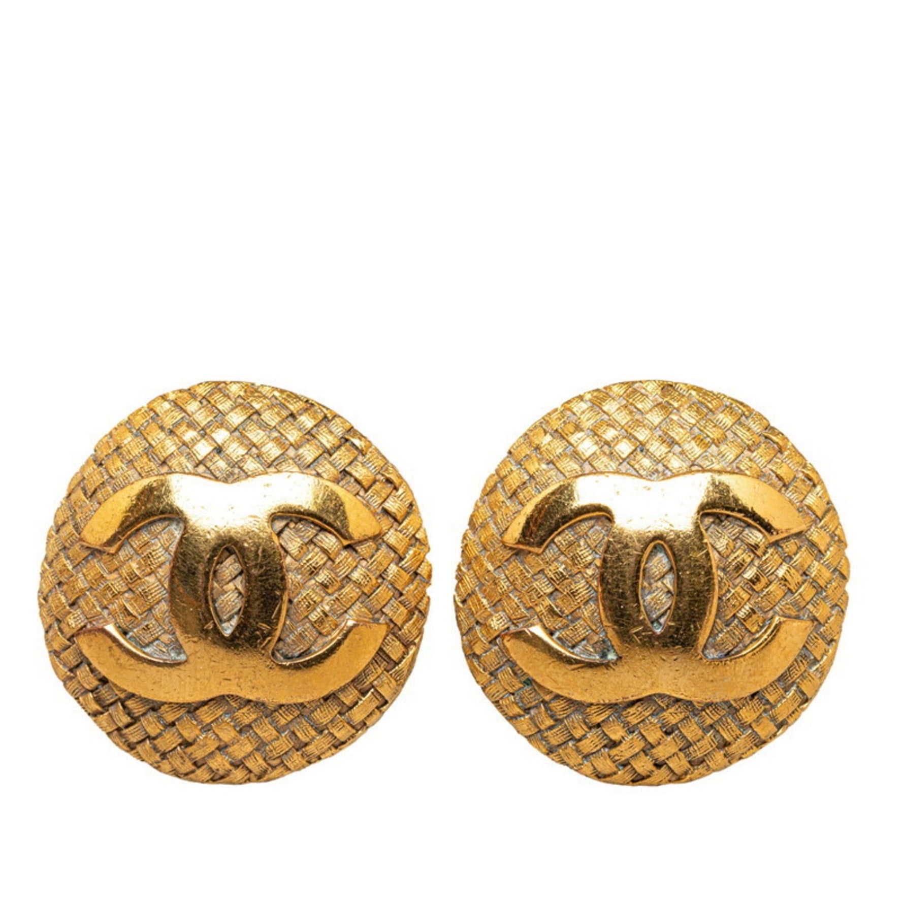 Chanel Coco Mark Earrings Plated