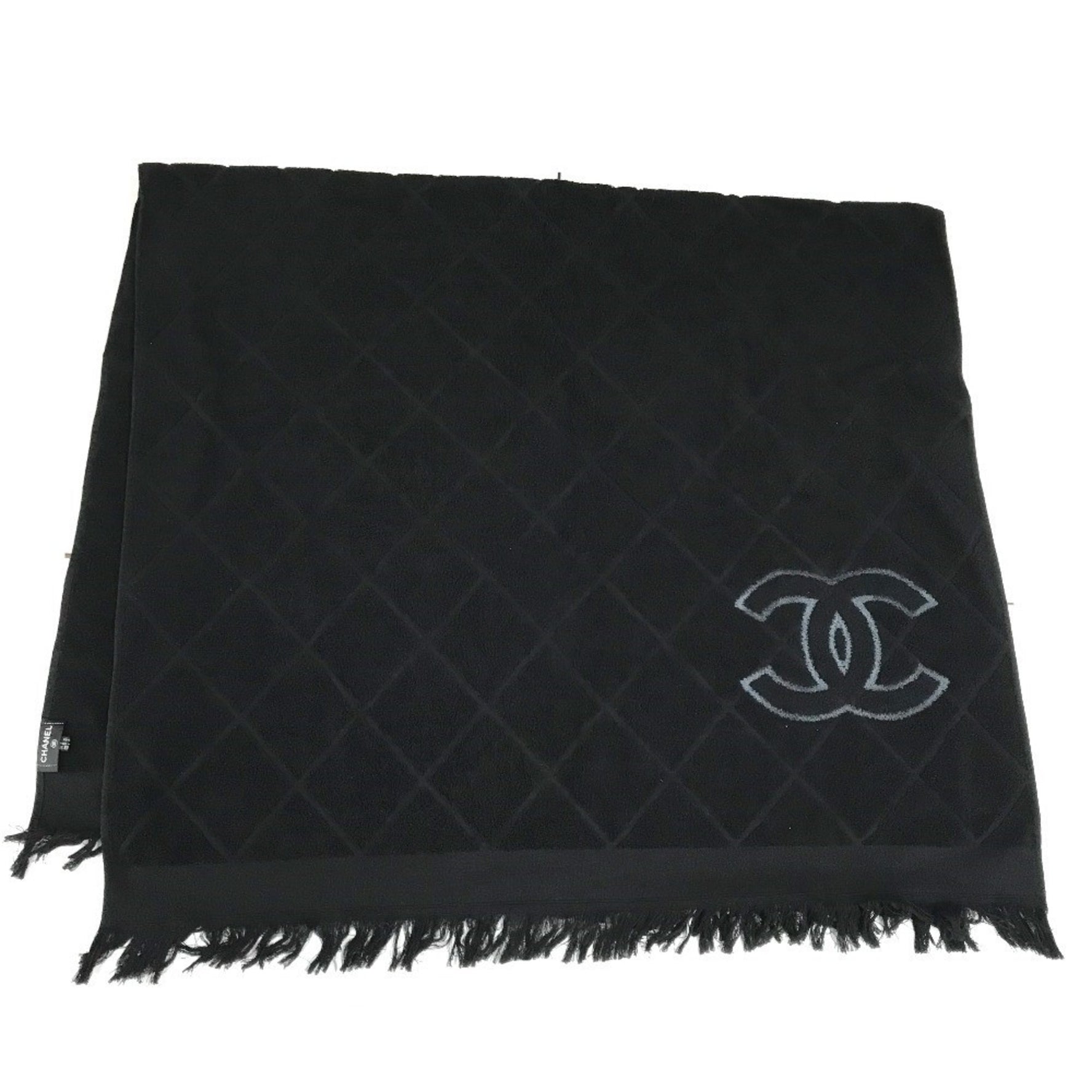 CHANEL Coco Mark CC Matelasse Large Bath Towel Cotton