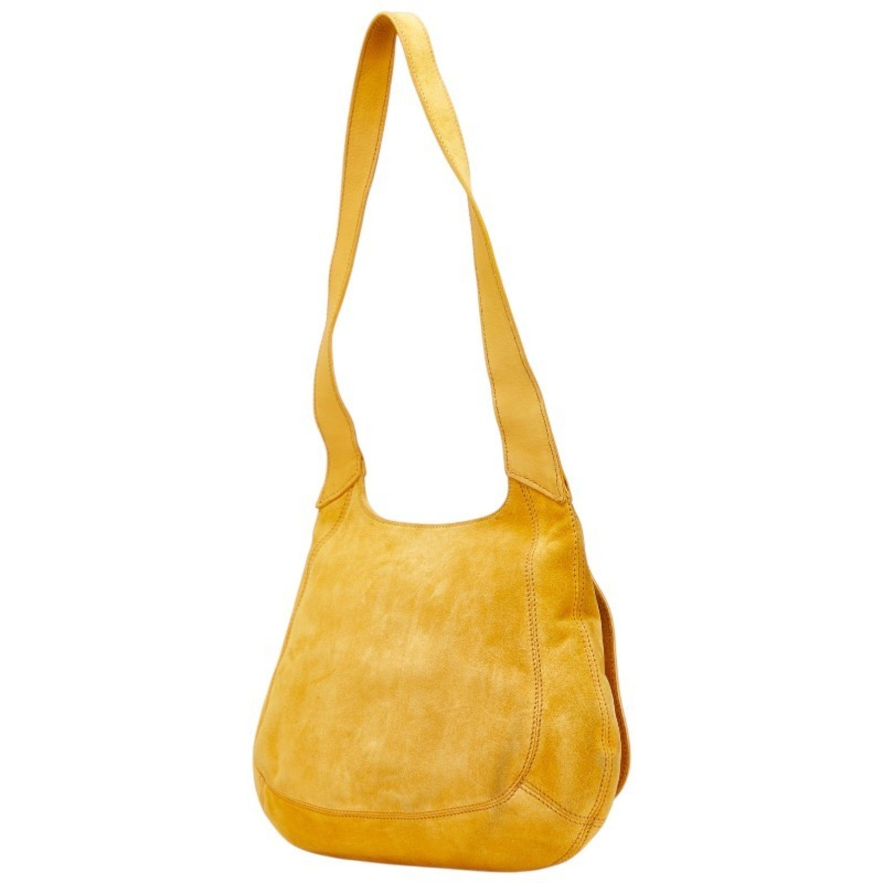 BALLY logo shoulder bag in yellow sweat leather for women