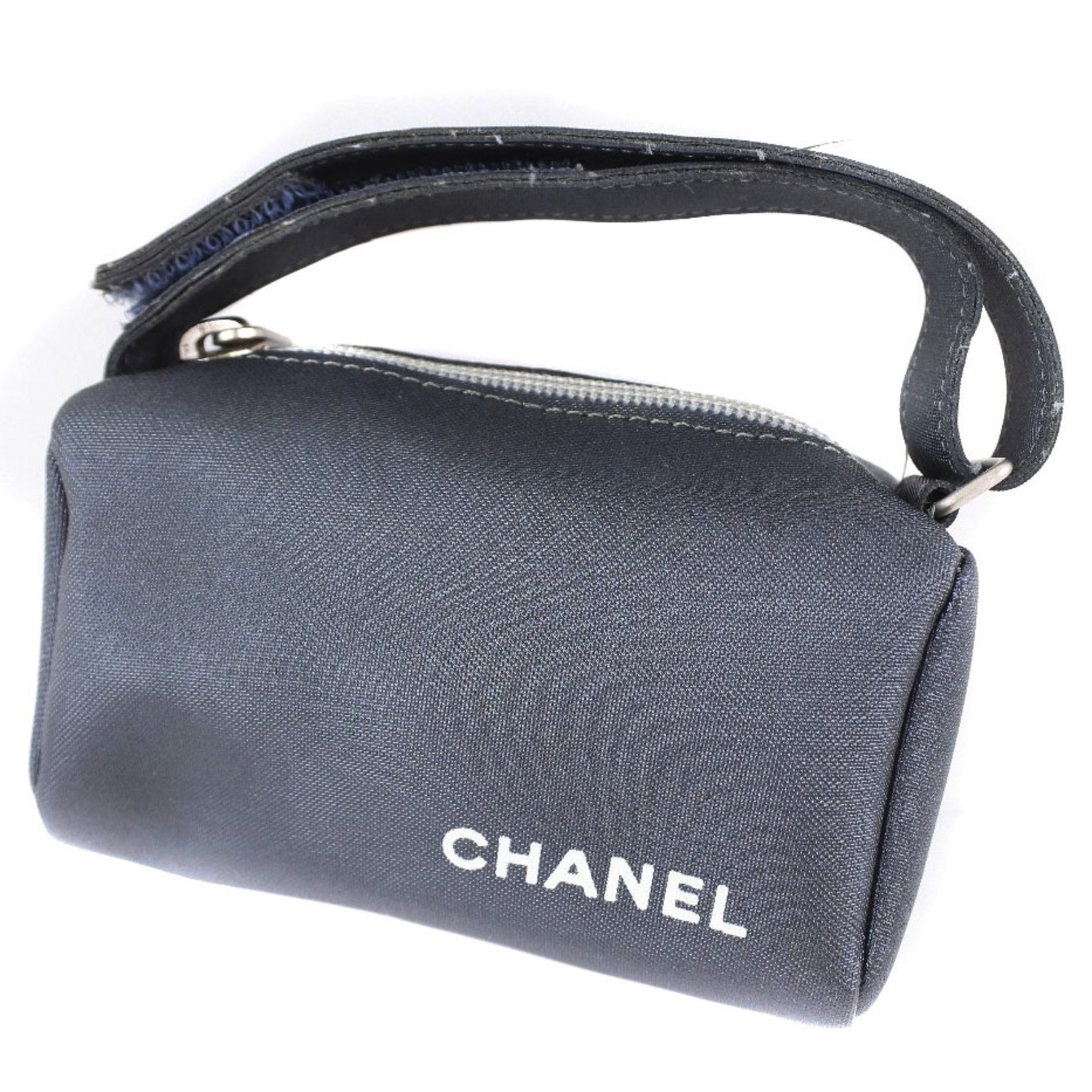 Chanel Logo Vintage Nylon Ladies Pouch
