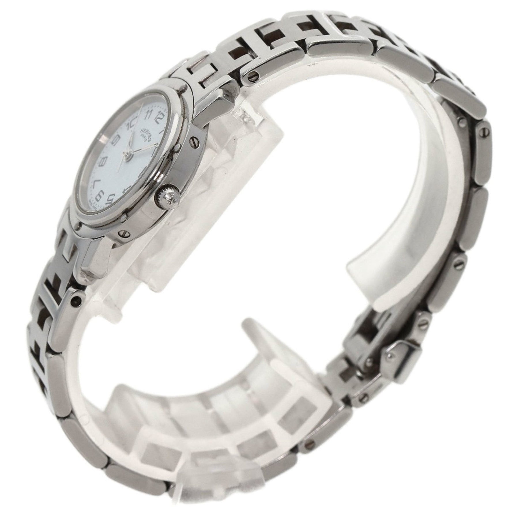 Hermes Clipper Watch Stainless Steel SS Ladies