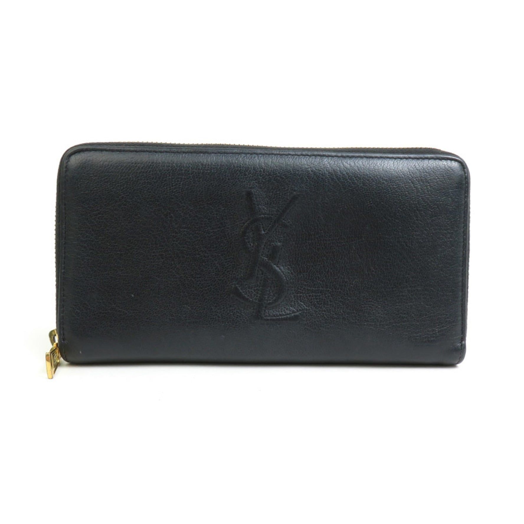 Saint Laurent Round Long Wallet Leather Unisex