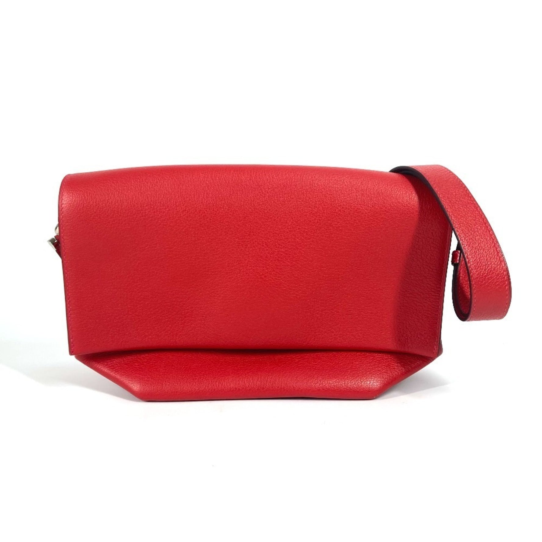 HERMES Opli 28 Bag, Crossbody Pochette, Shoulder Geranium, Rose Azalee, Red