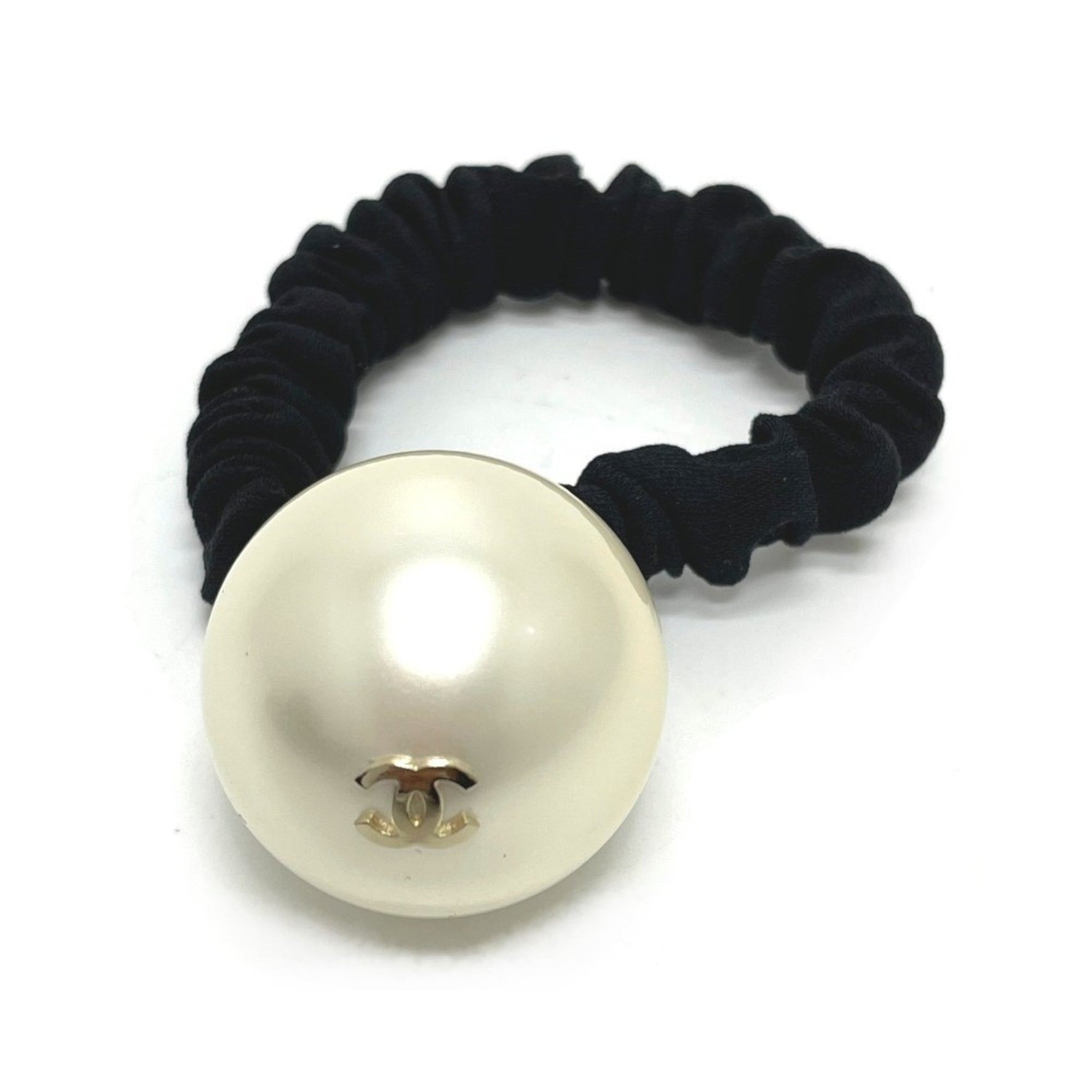 Chanel CC Mark Hair rubber x White