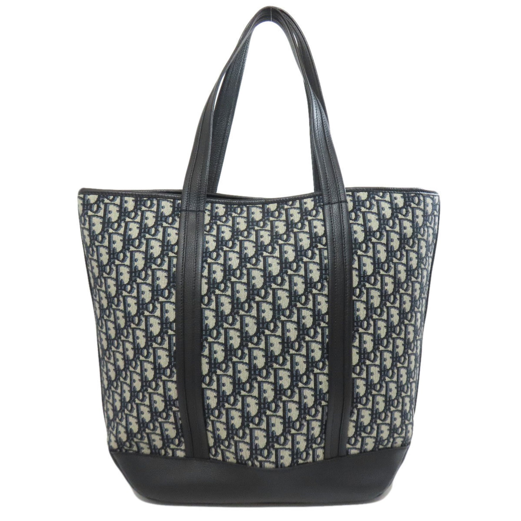 Christian Dior Oblique Tote Bag in Canvas/Calf Leather CHRISTIAN DIOR