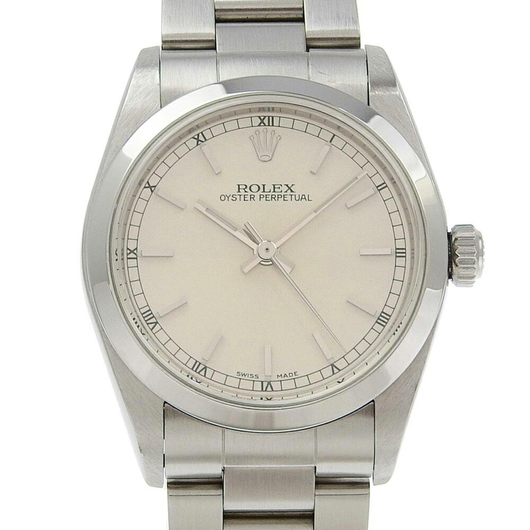 Rolex Oyster Perpetual Watch Stainless Steel Automatic Silver Dial