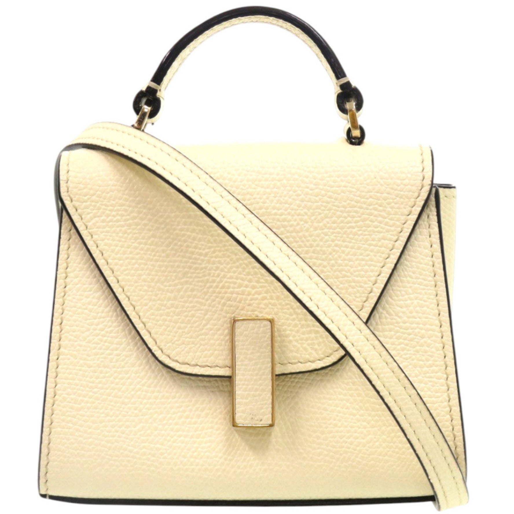 Like new Valextra Iside Belt white leather shoulder bag 0858