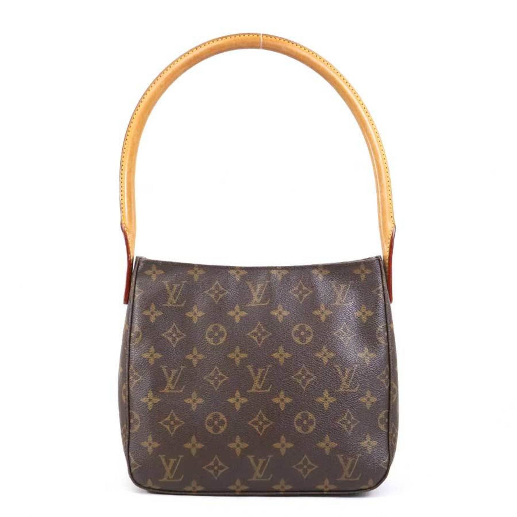 Louis Vuitton Shoulder Bag Monogram Looping MM Canvas Brown Gold