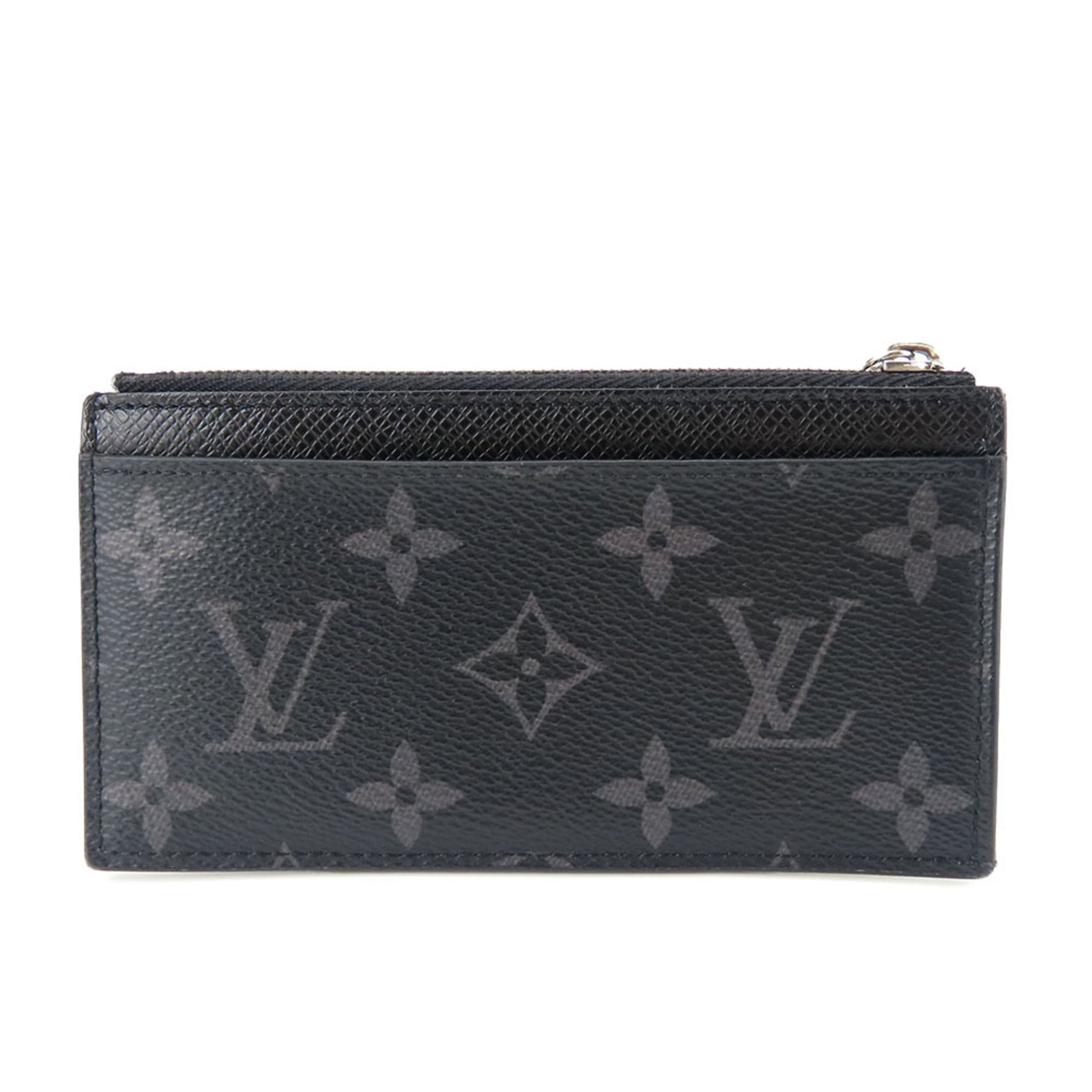 Louis Vuitton Wallets & Coin Cases Card Holders Taiga Monogram Eclipse Ardoise Black Business Holder Case Purse