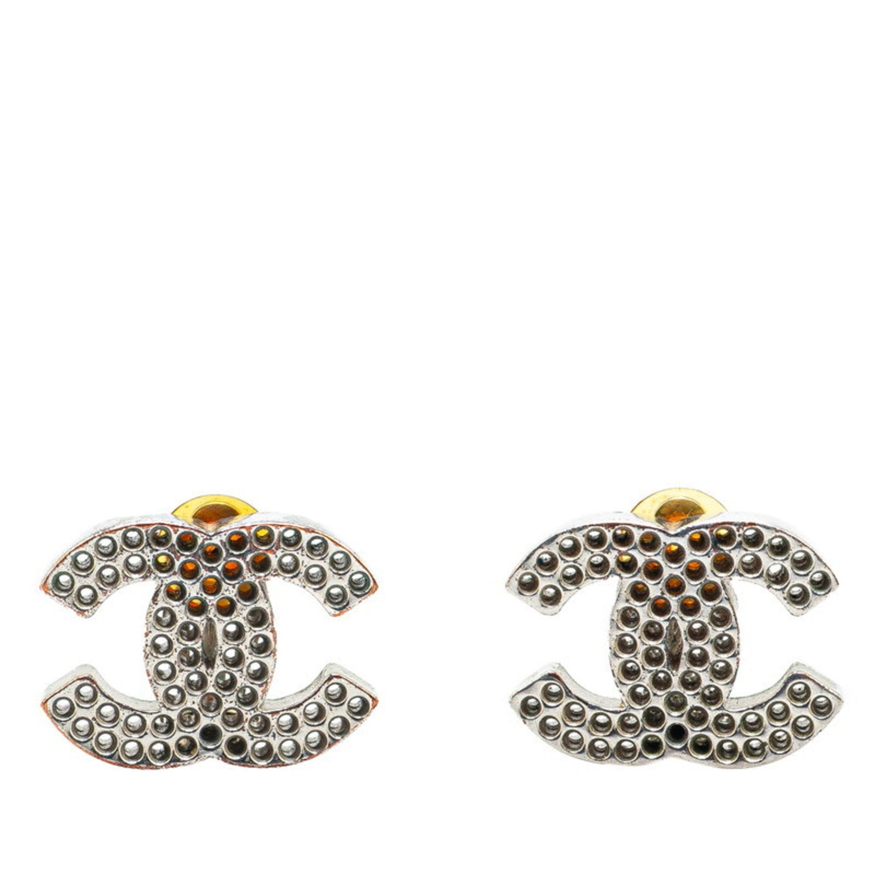 Chanel Coco Mark Earrings Metal