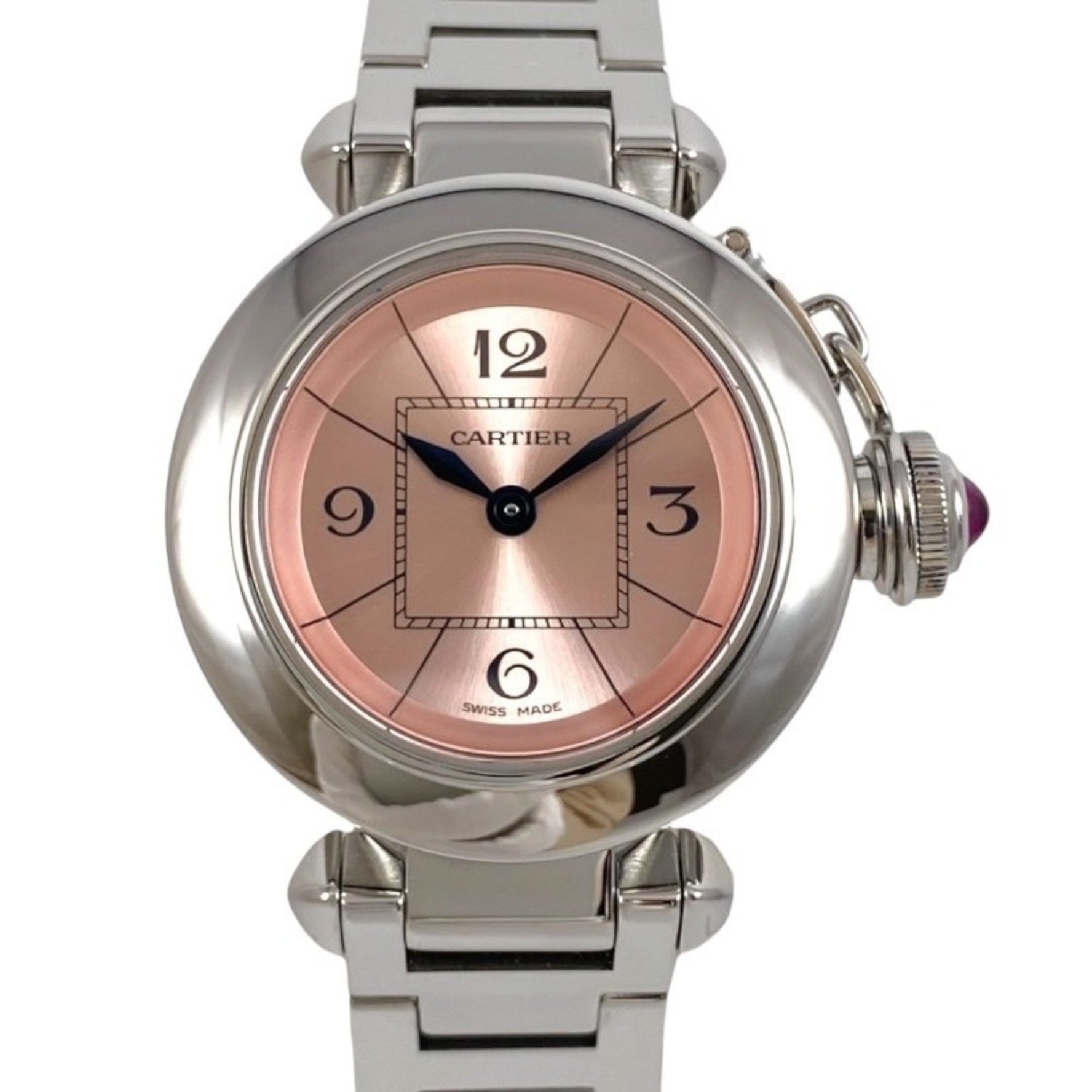 CARTIER Miss Pasha W3140008 Stainless Steel Women's Quartz Watch, Pink