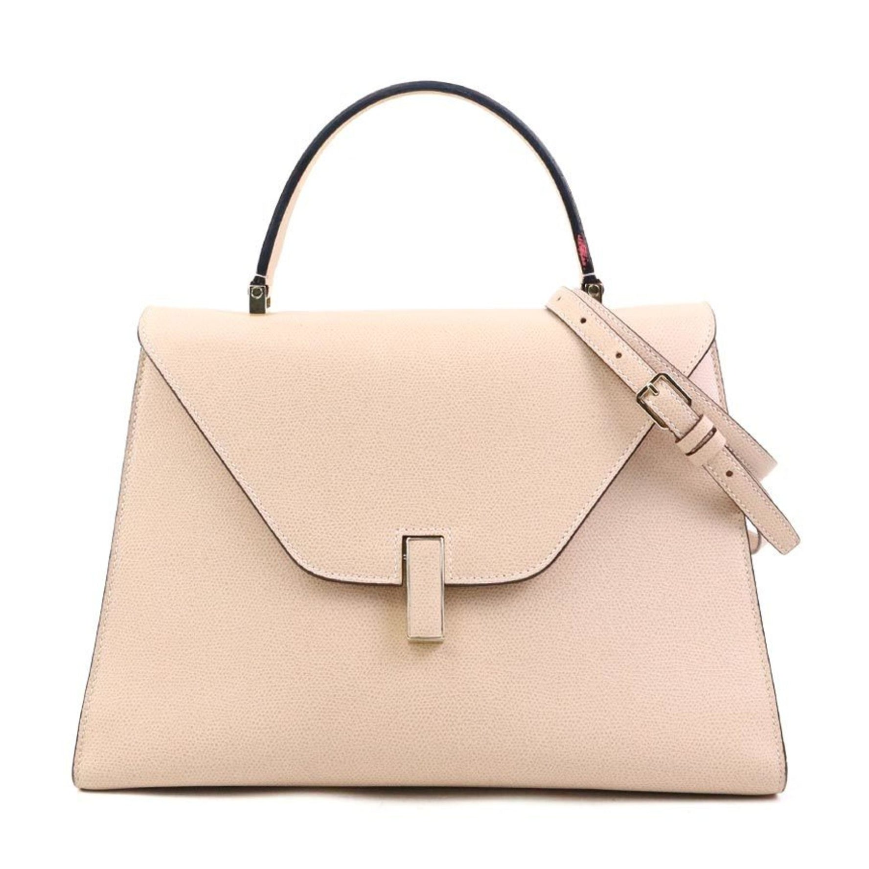 Valextra Handbag Shoulder Bag Large Iside Leather Pink Beige Women's 90115a