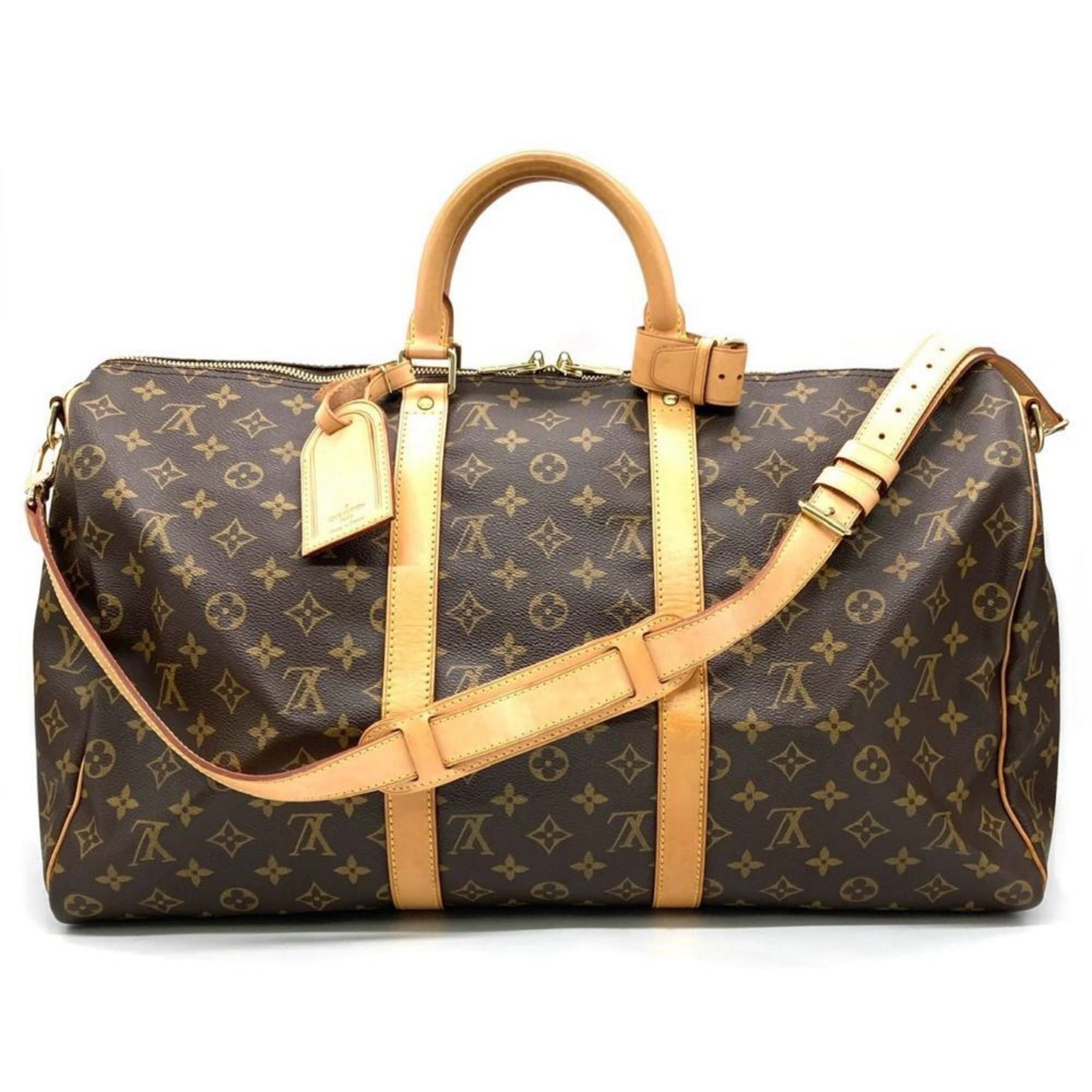Louis Vuitton Keepall 50 Boston Bag, Monogram Canvas and Leather