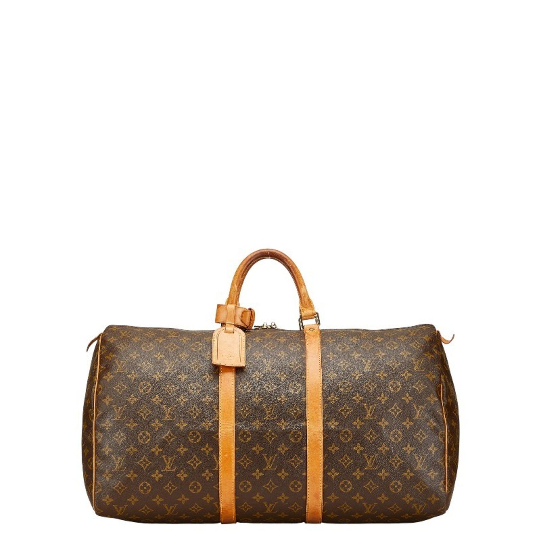 Louis Vuitton Monogram Keepall 55 Boston Travel Bag PVC Leather LOUIS VUITTON