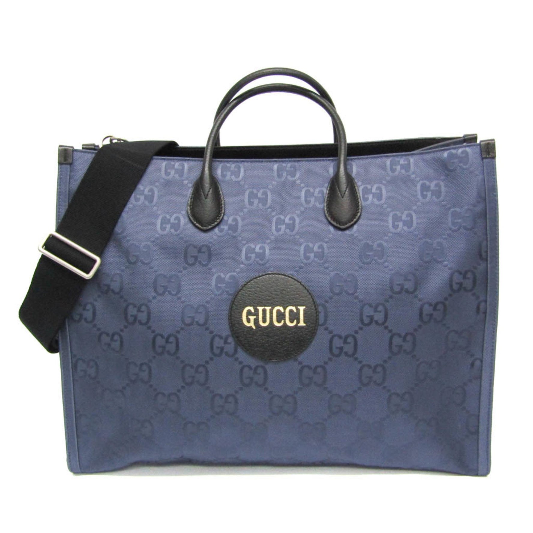 Gucci OFF THE GRID Nylon,Leather Handbag,Shoulder Bag Black,Navy