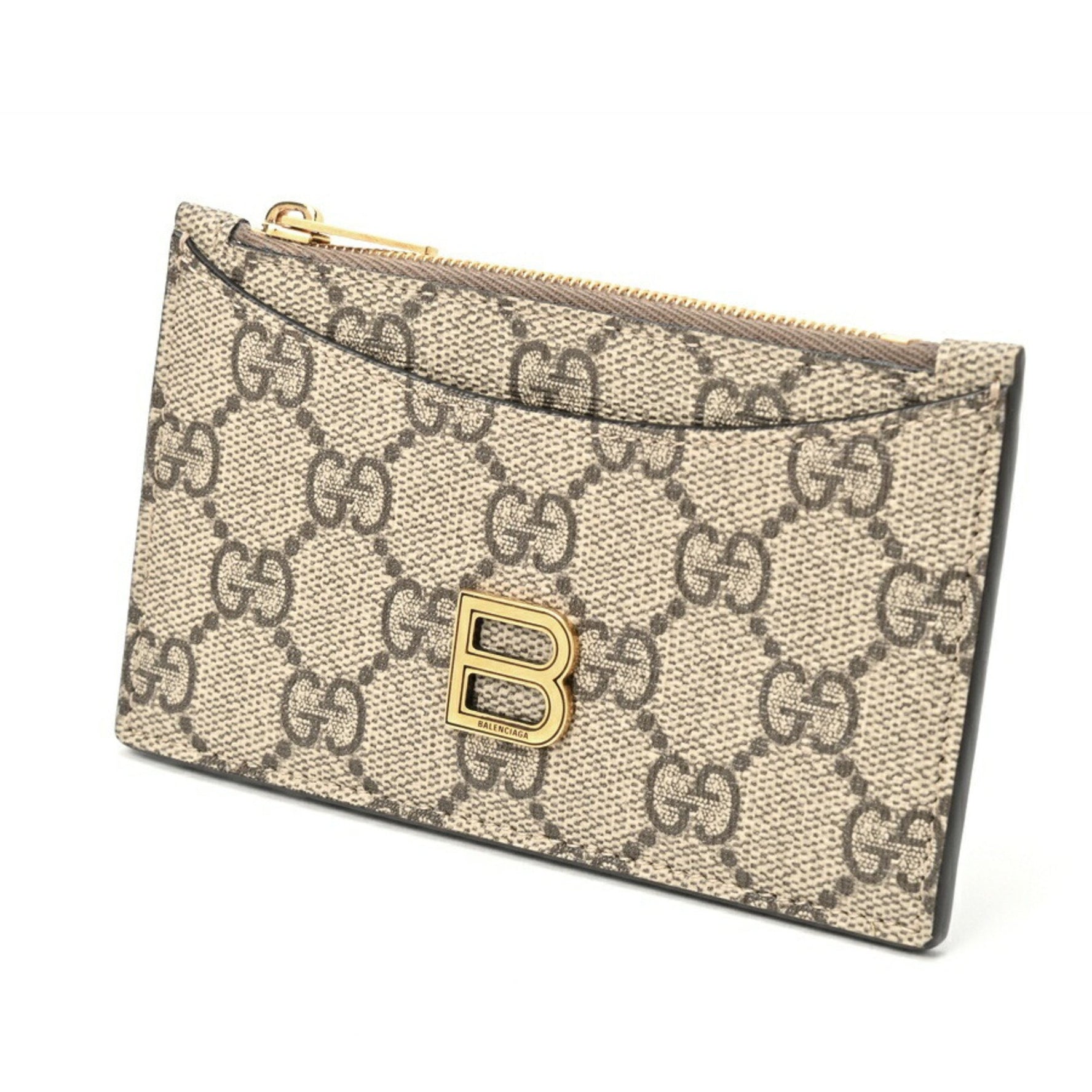 Gucci x Balenciaga Hacker Project B Coin Business Card Holder/Card Case GG Supreme Greige