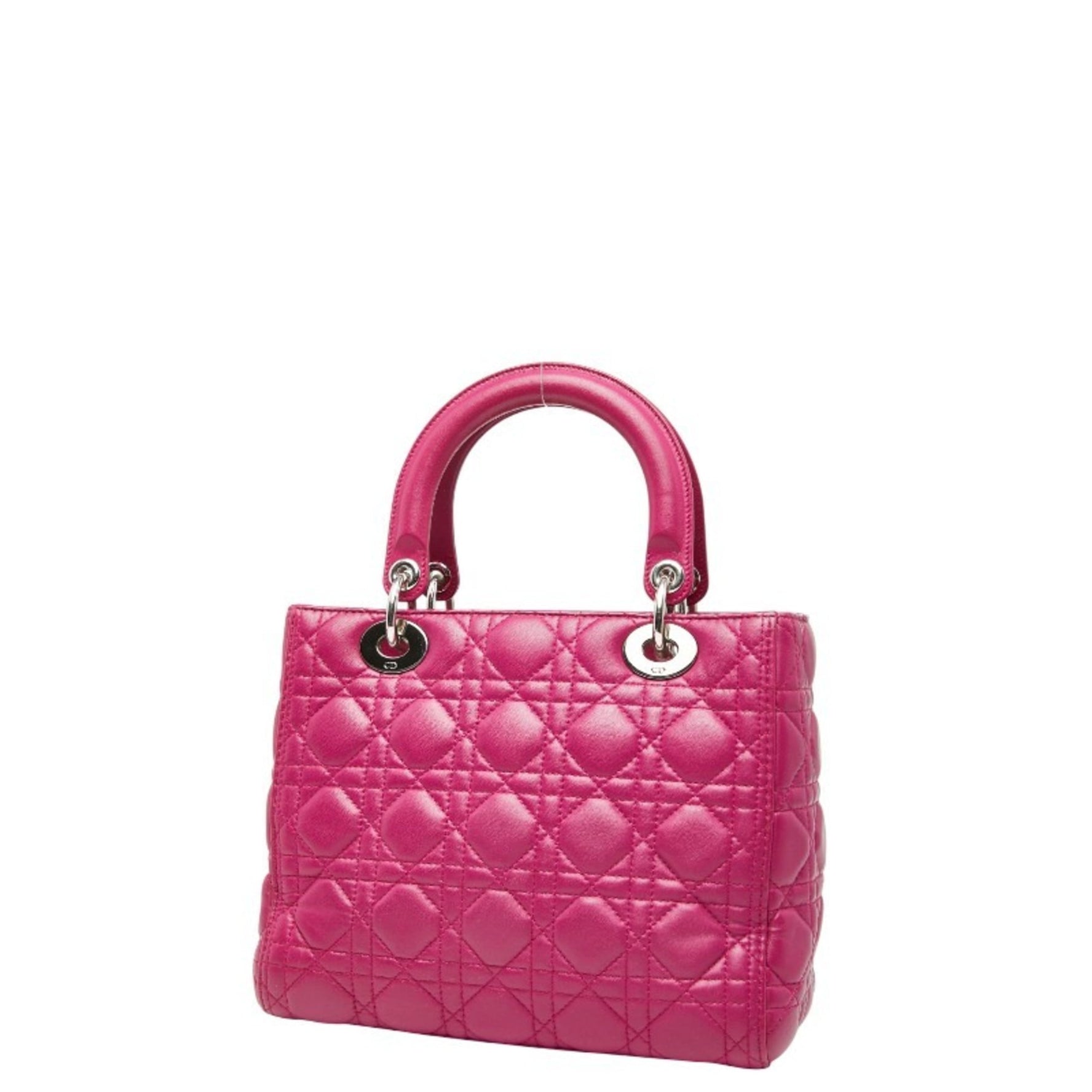 Christian Dior Dior Cannage Lady Handbag/Shoulder Bag, Purple/Pink Leather
