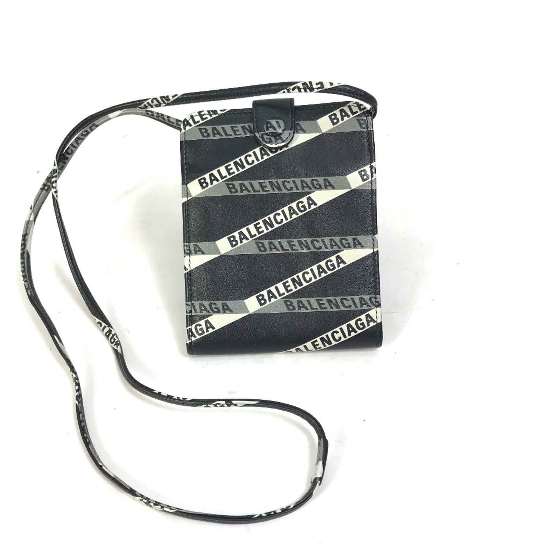 Balenciaga Pouch Pochette Wallet bag logo Shoulder Bag White