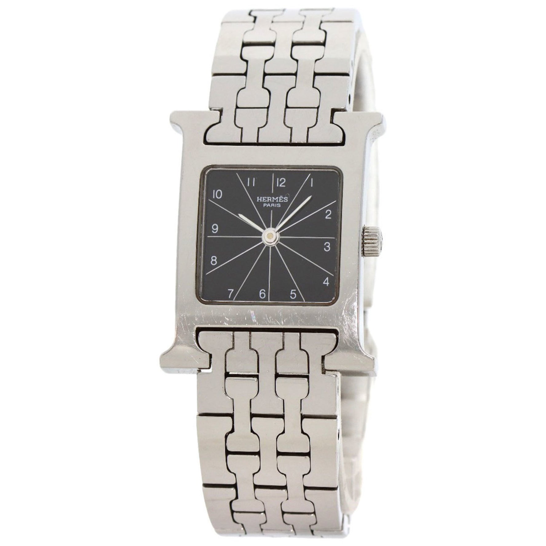 Hermes H Watch Stainless Steel SS Ladies'