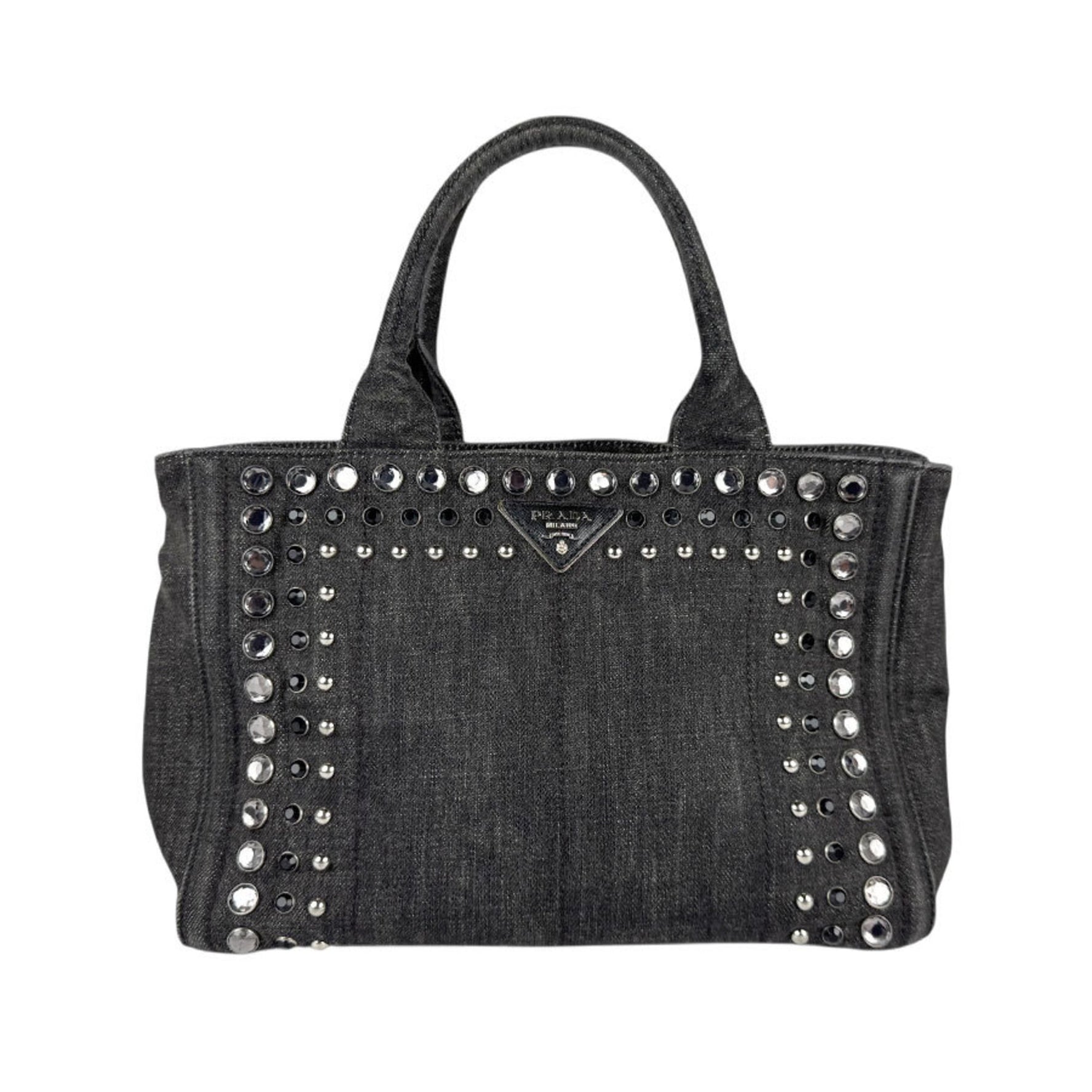 PRADA Handbag Shoulder Bag Canapa Denim