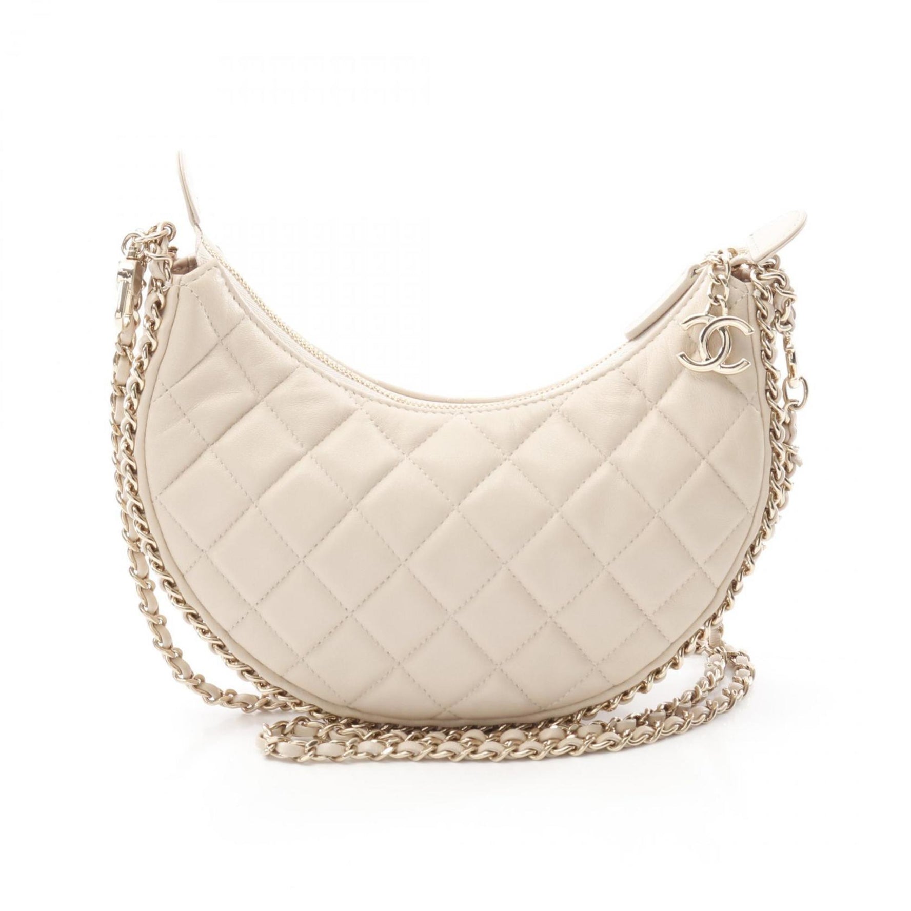 CHANEL Matelasse Small Hobo Shoulder Bag in Lambskin Leather