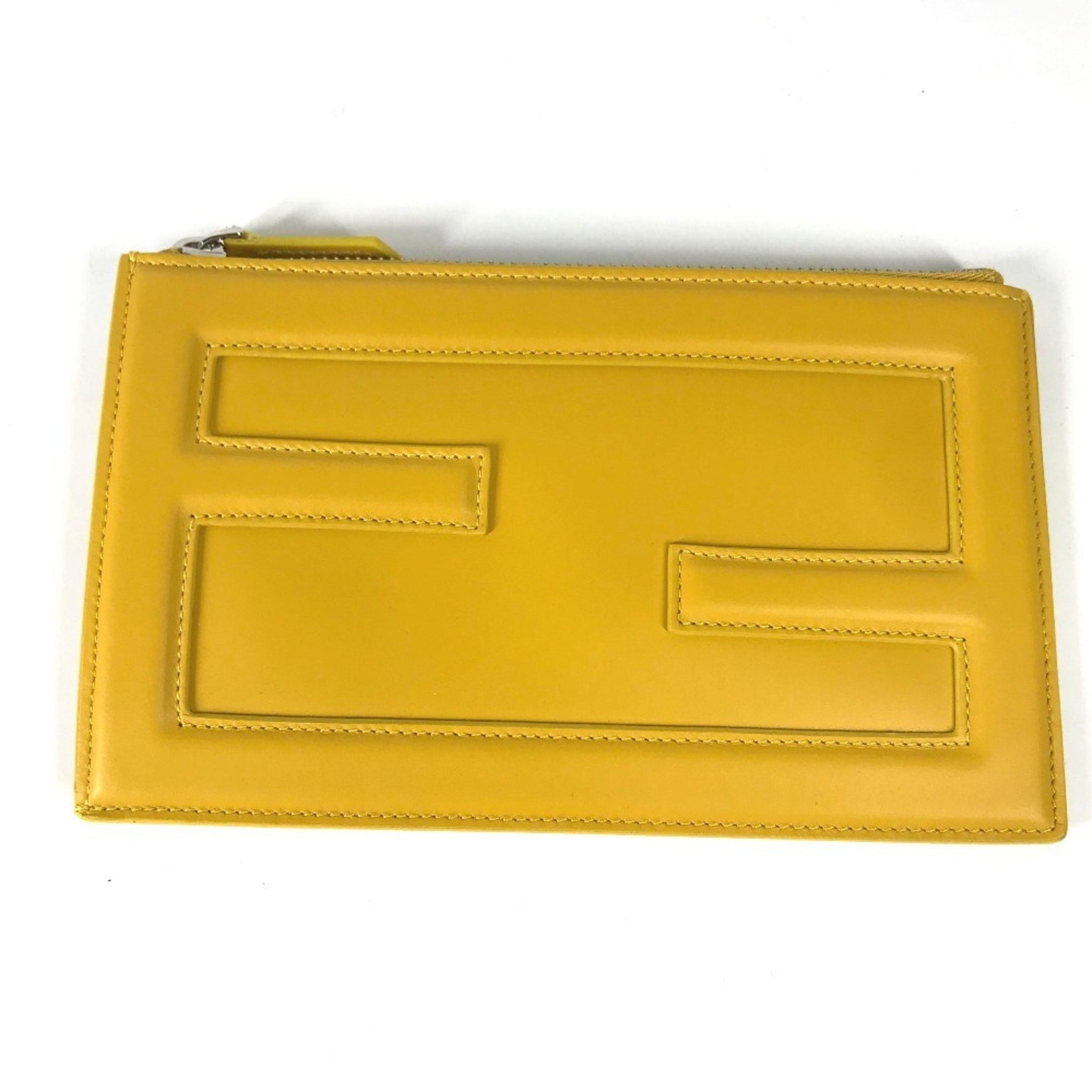 FENDI Pouch Clutch Bag Leather