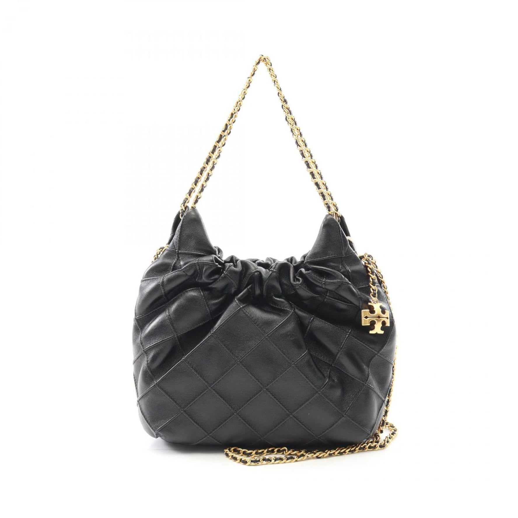 Tory Burch FLEMING MINI Shoulder Bag Leather Women's Black