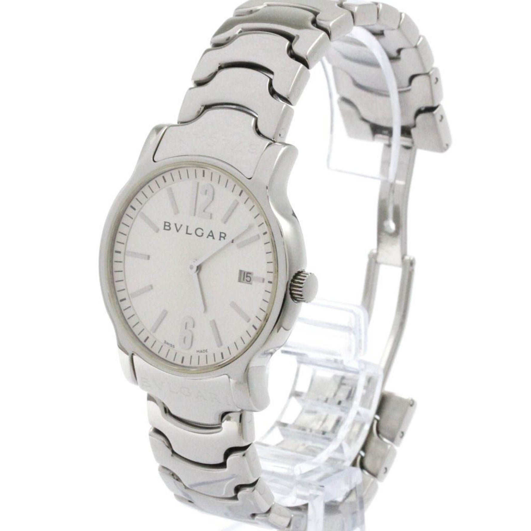BVLGARI Solotempo Stainless Steel Quartz Watch Polished
