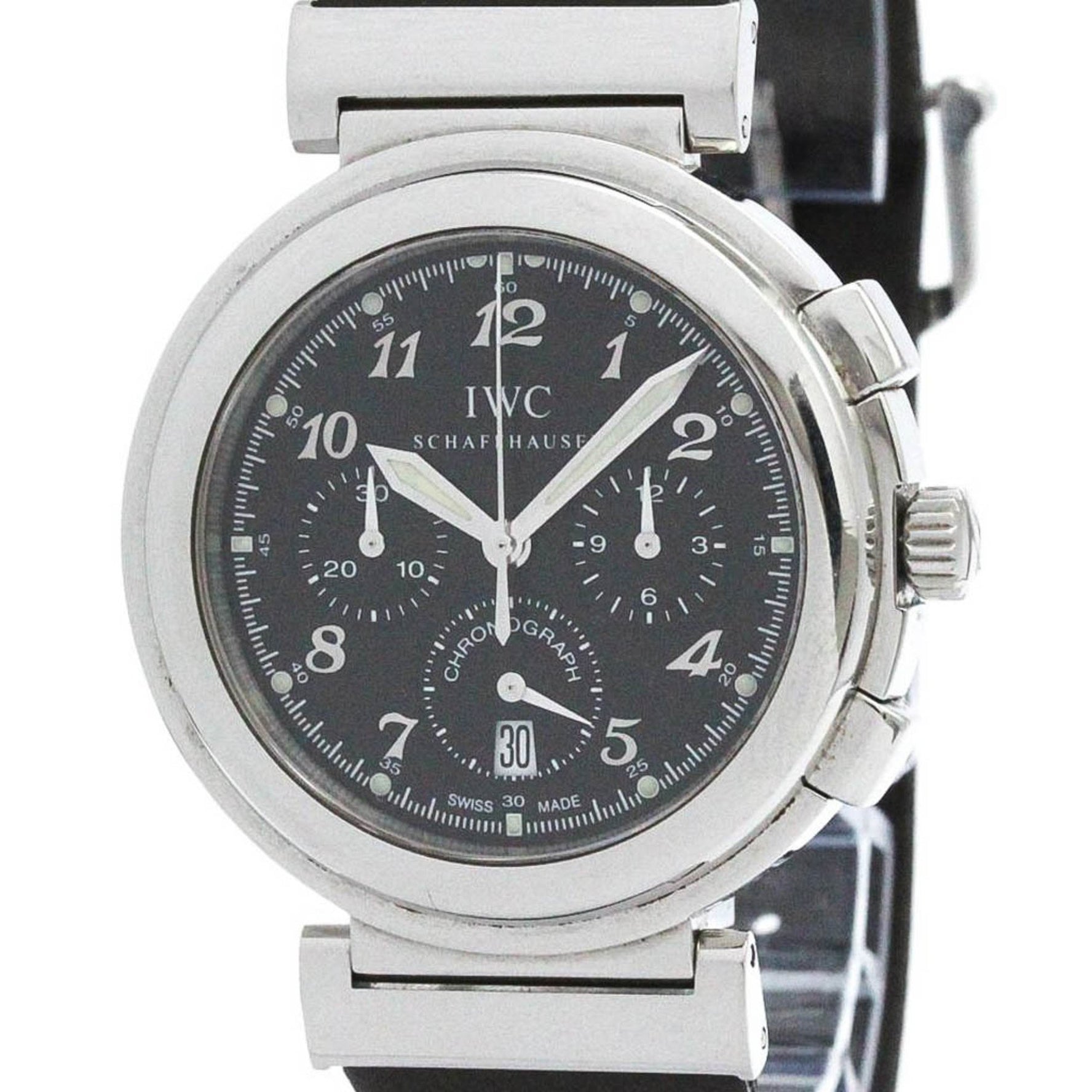 Polished IWC Da Vinci SL Chronograph Steel Quartz Watch IW372810 BF582402