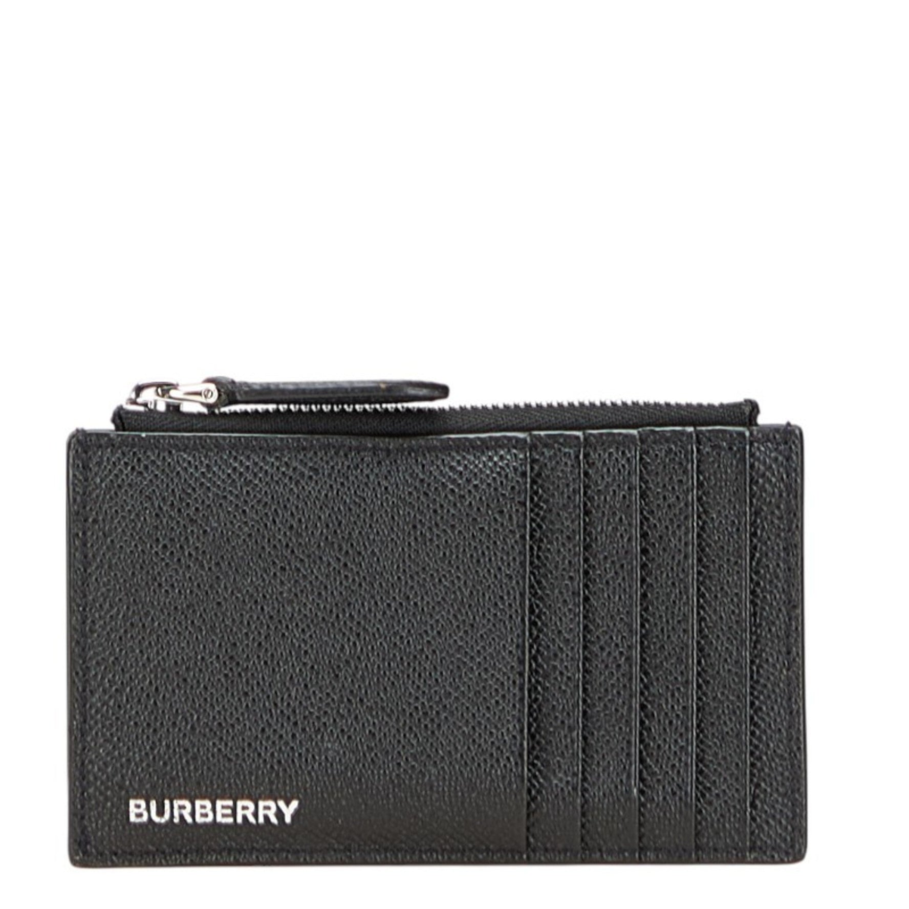 Burberry Logo Fragment Case Card Leather