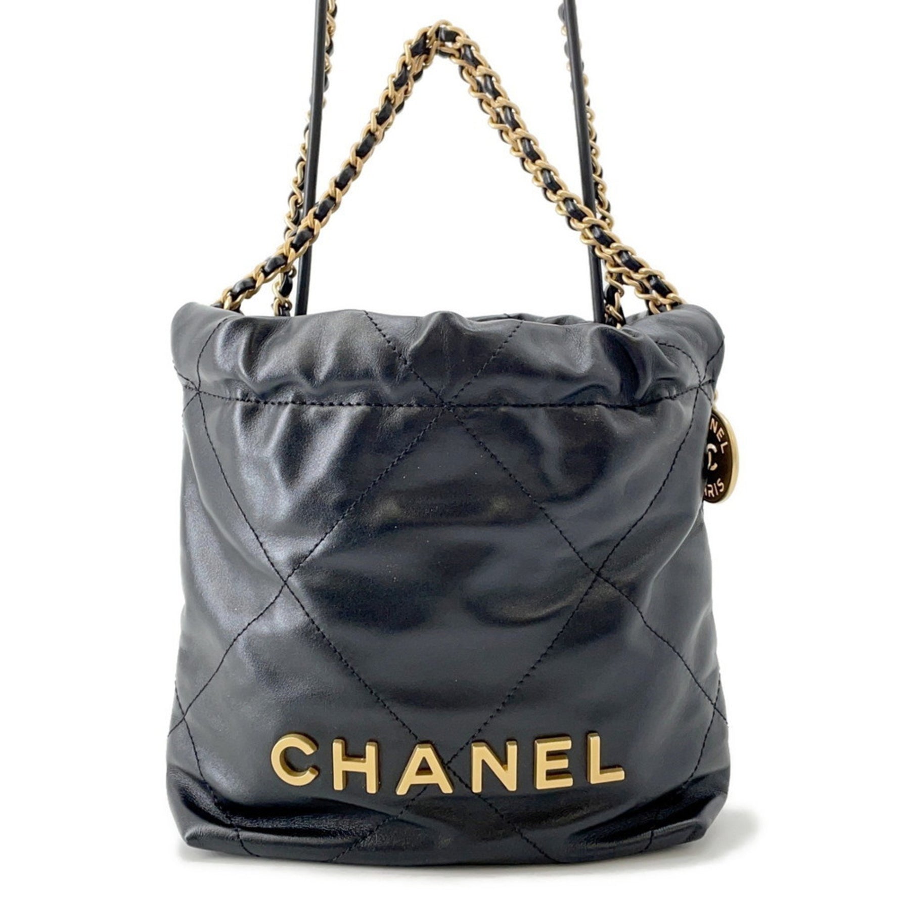 CHANEL 22 Mini Handbag with Coco Mark, Shiny Calfskin Leather
