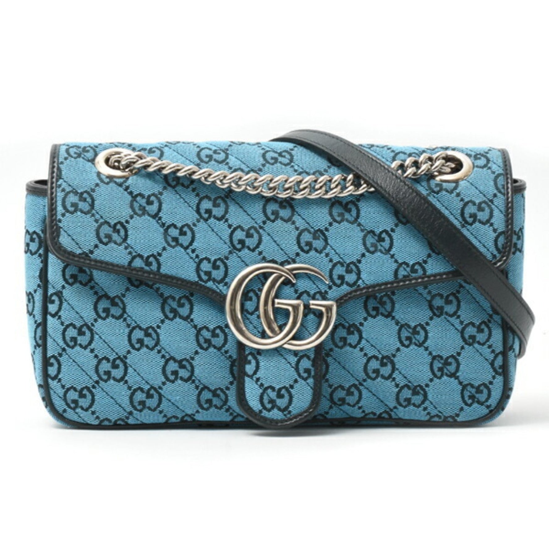 Gucci GG Marmont Chain Shoulder Bag in Canvas