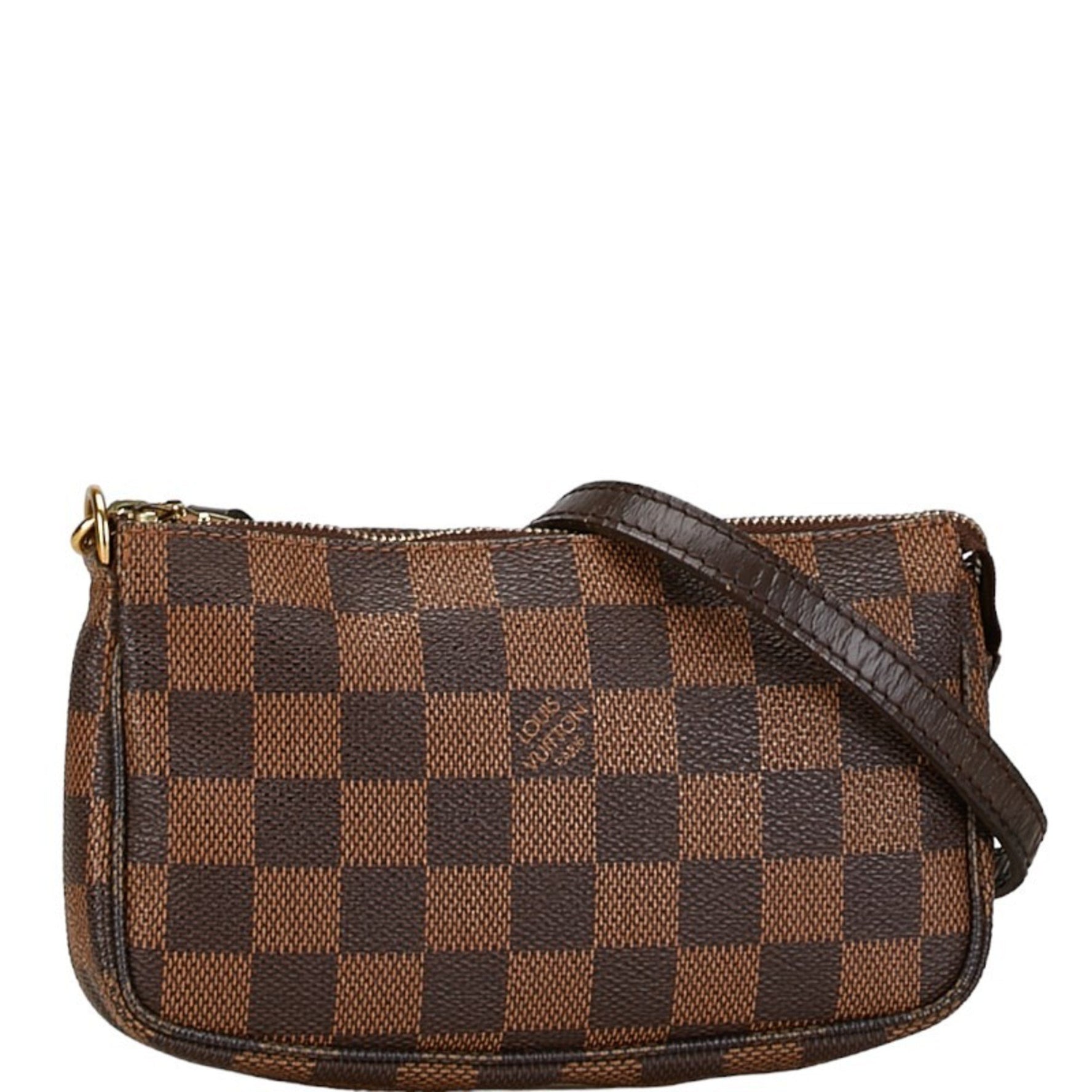 Louis Vuitton Damier Pochette Accessory Pouch Handbag PVC Leather
