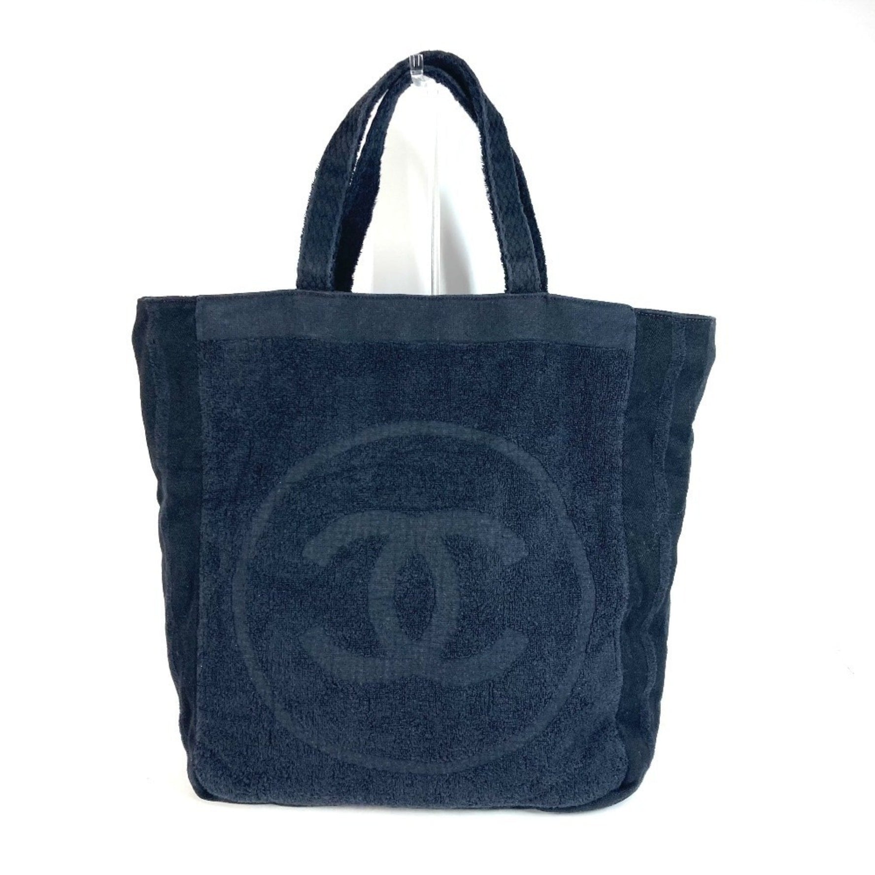 CHANEL Logo CC Coco Mark Shoulder Bag Beach Tote Pile