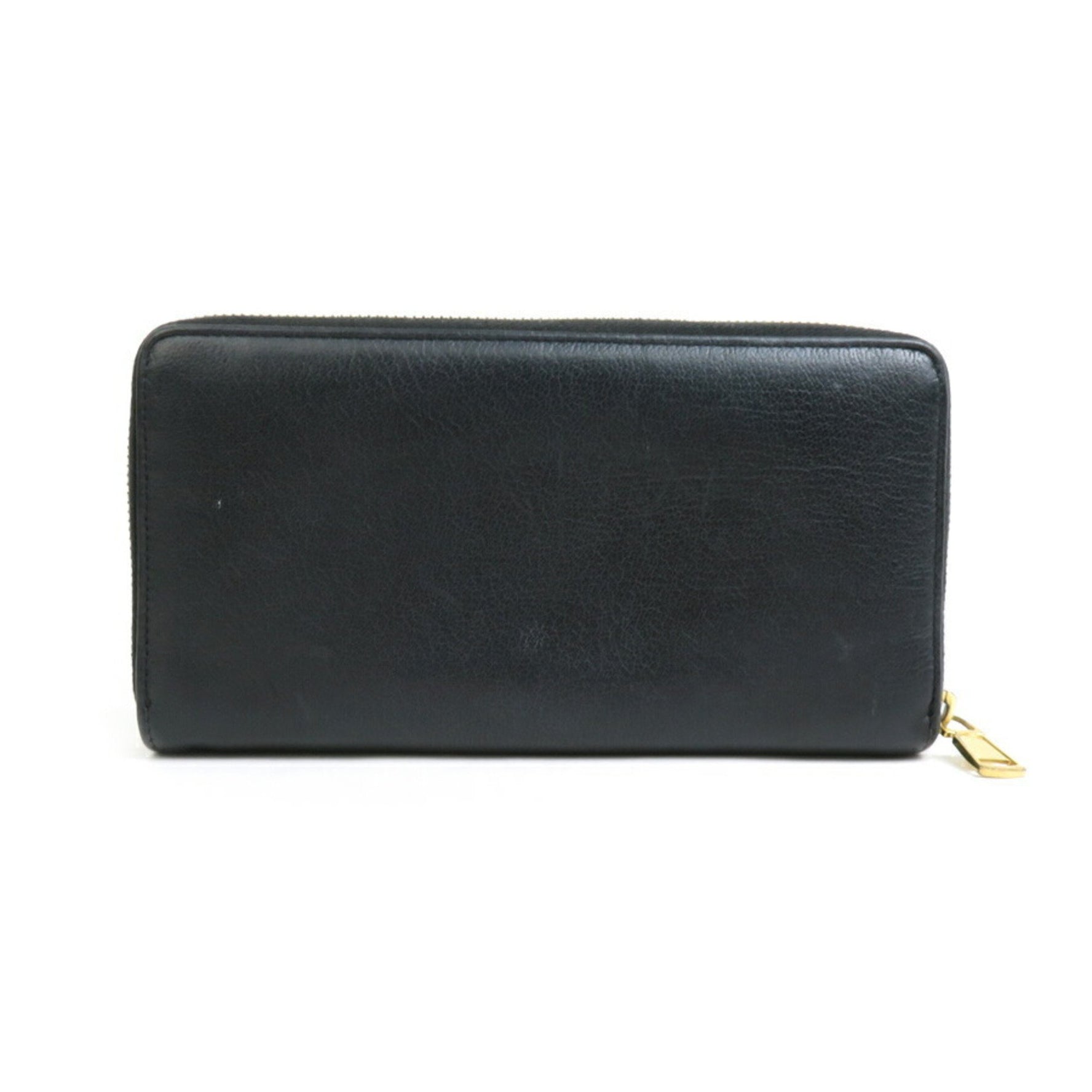 Saint Laurent Round Long Wallet Leather Unisex