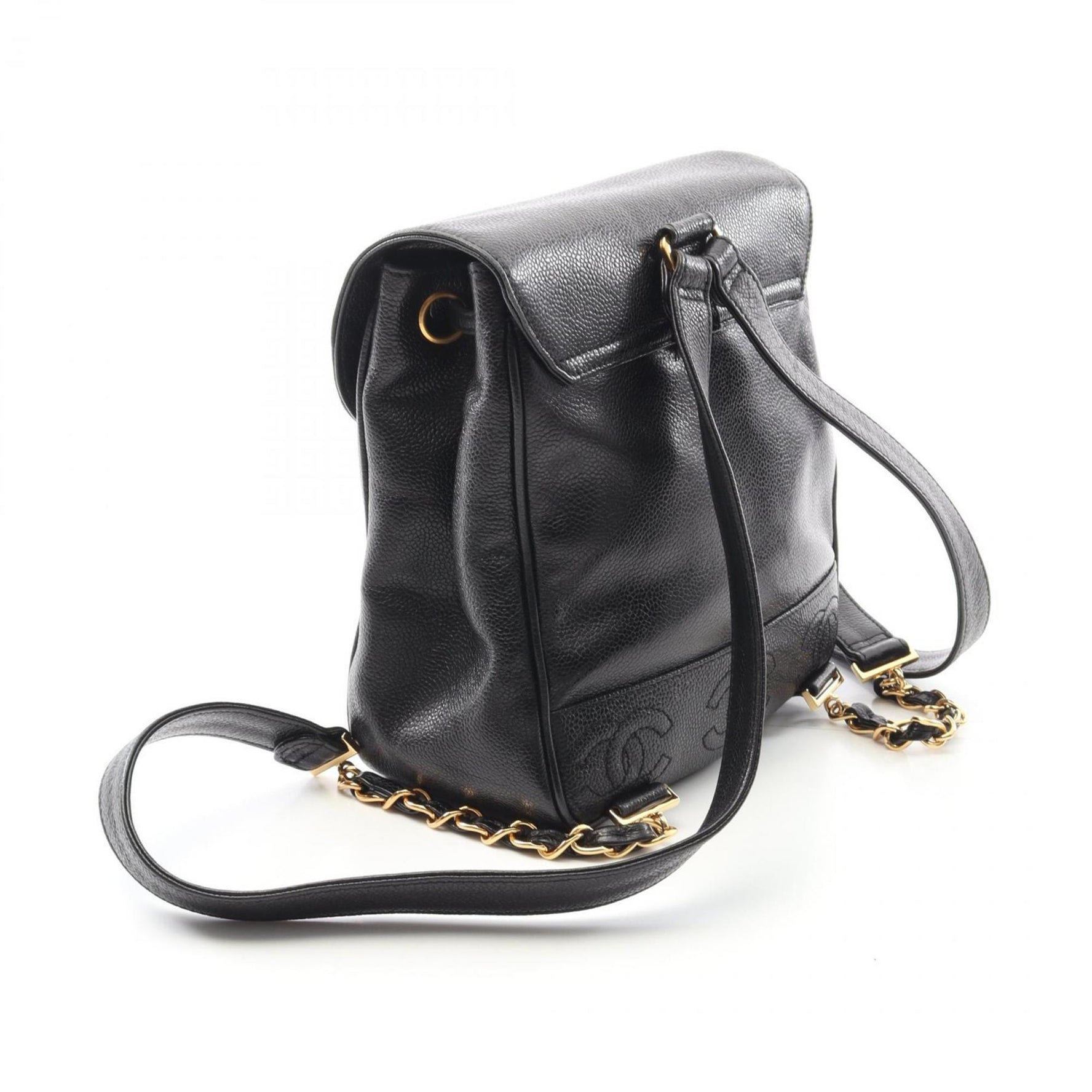 CHANEL Triple Coco Chain Backpack Bag in Calfskin Leather