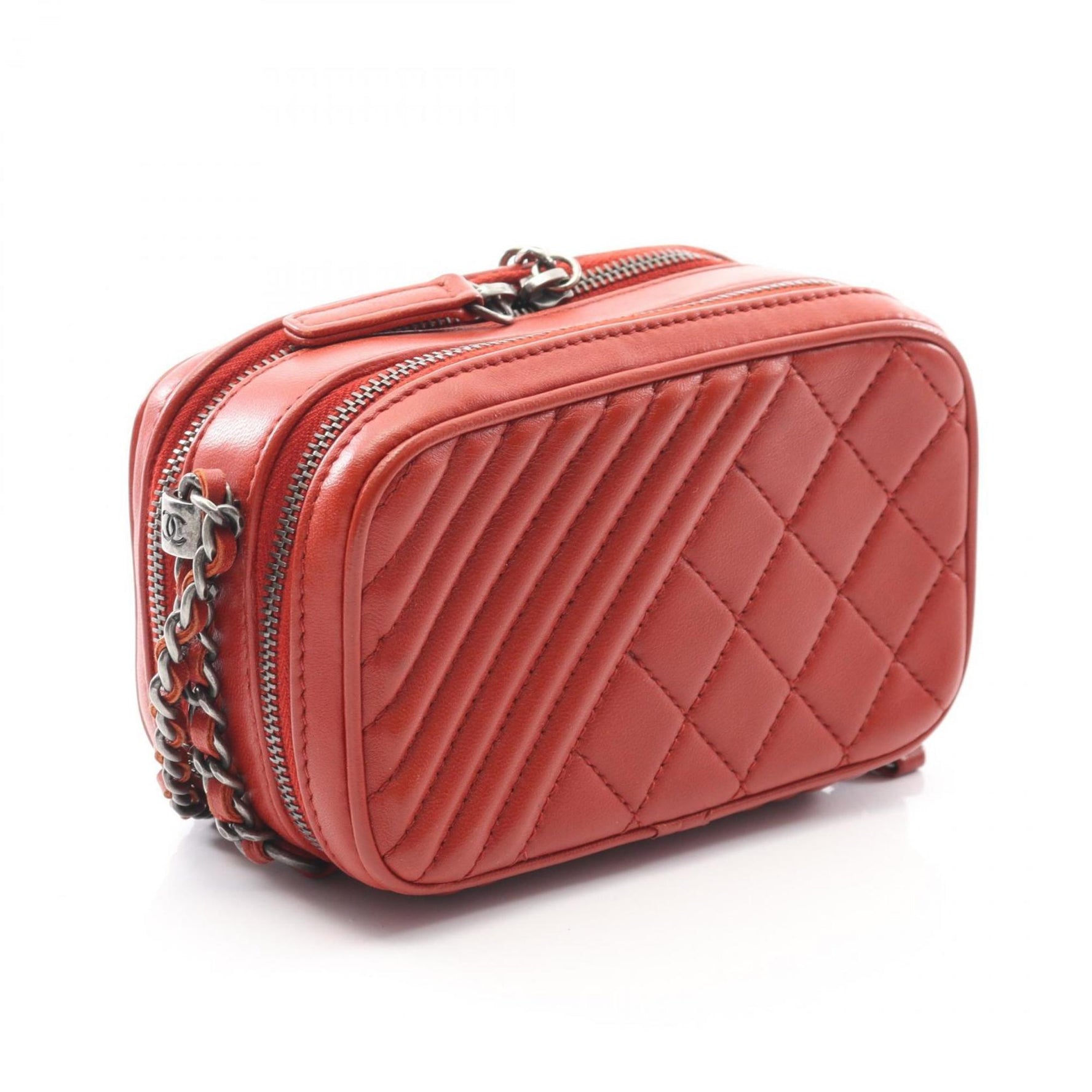 CHANEL Coco Boy shoulder bag, leather, burgundy