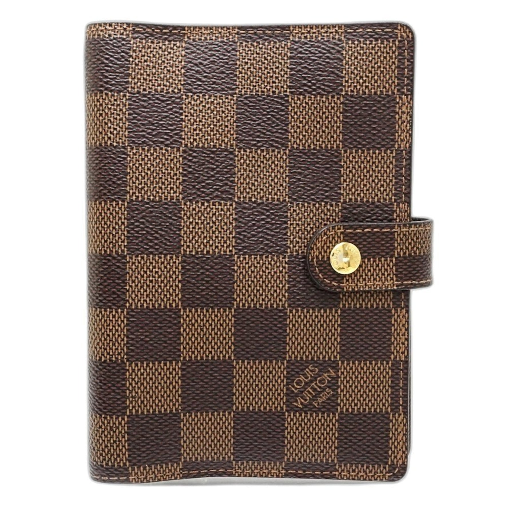 LOUIS VUITTON Damier Ebene Planner Cover with Initials