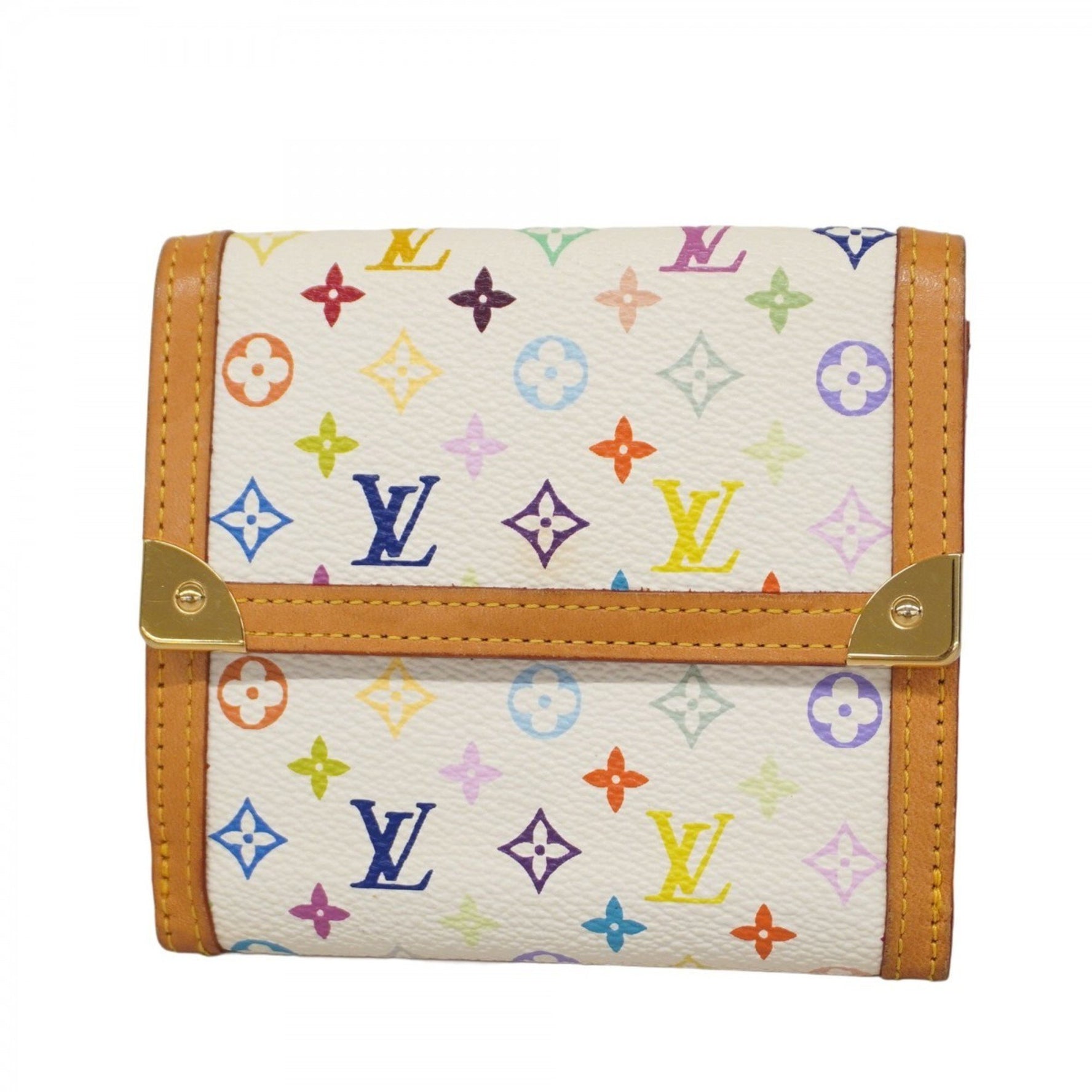 Louis Vuitton Monogram Multicolore Tri-fold Wallet, Porte-Monnaie-Vieux Carte-Crédit