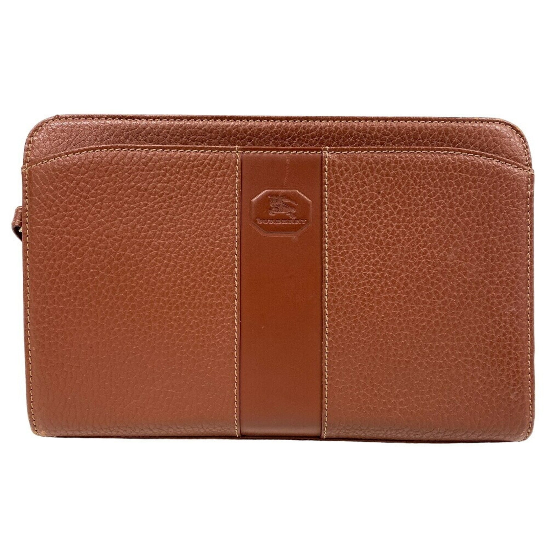 BURBERRY Clutch Bag Embossed Carriage Second