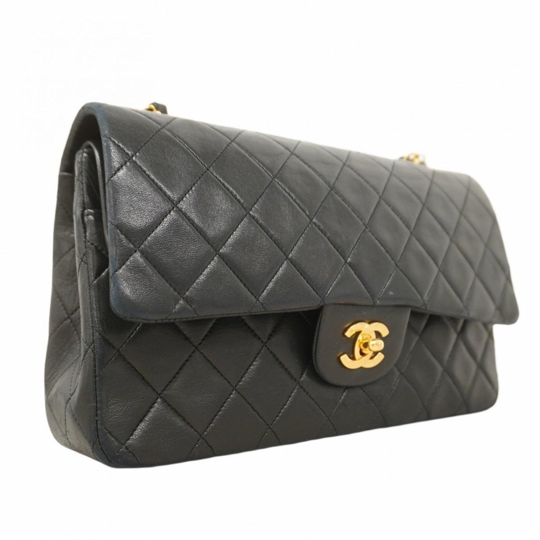 Chanel Matelasse Shoulder Bag with Double Flap and Chain, Lambskin