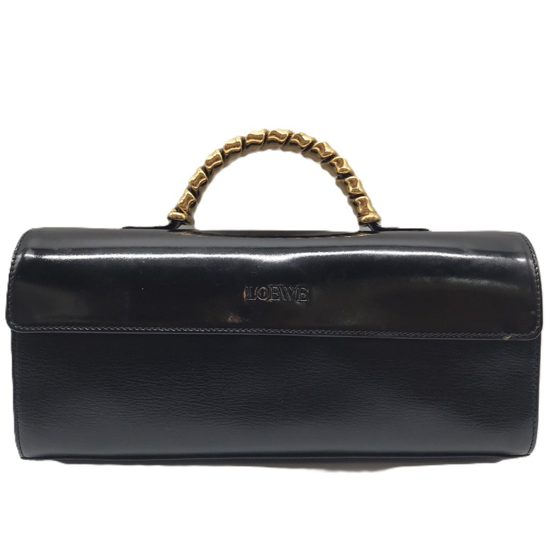 LOEWE VELAZQUEZ TWIST HANDBAG LEATHER HANDLE GOLD