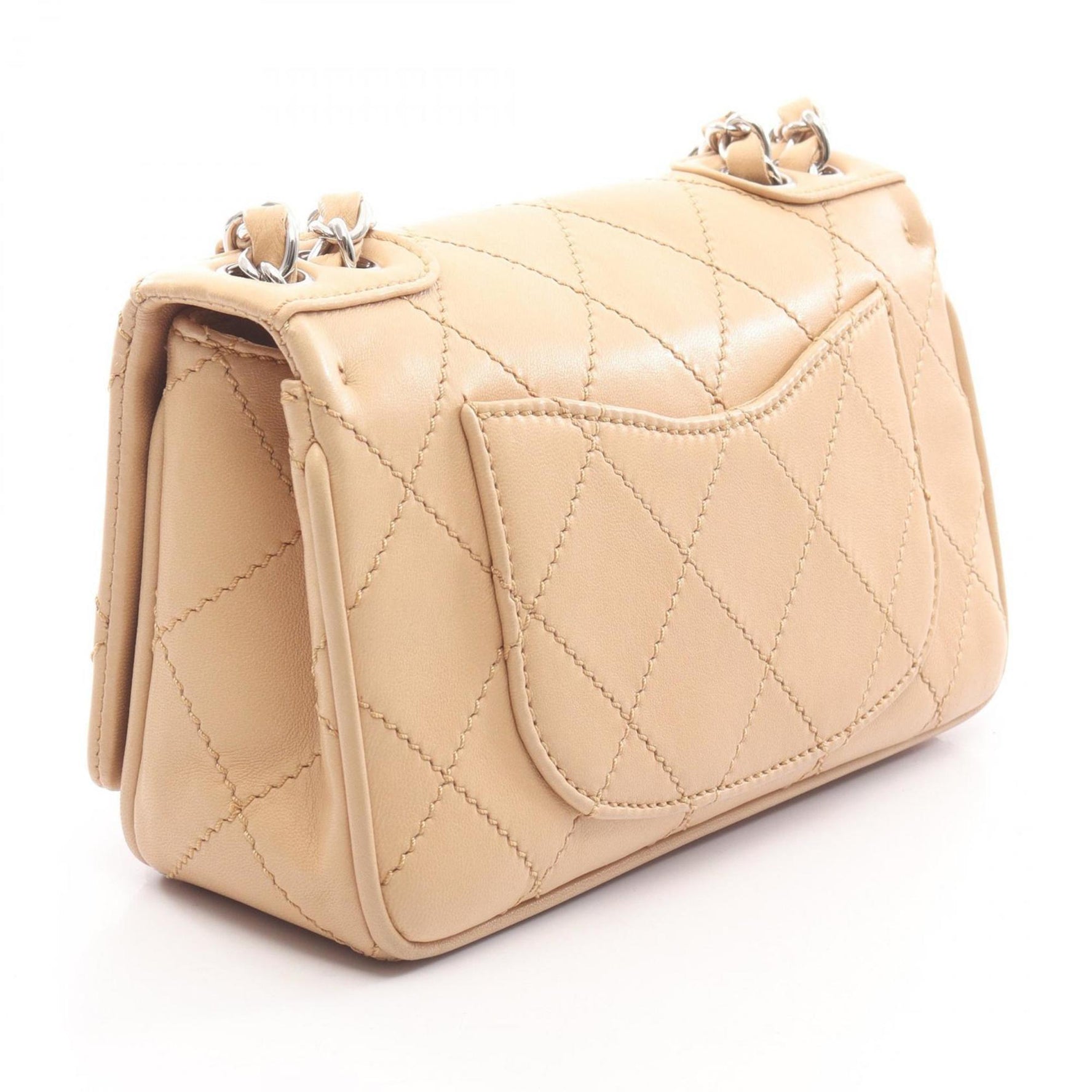 CHANEL 2.55 Wild Stitch Shoulder Bag in Lambskin Leather